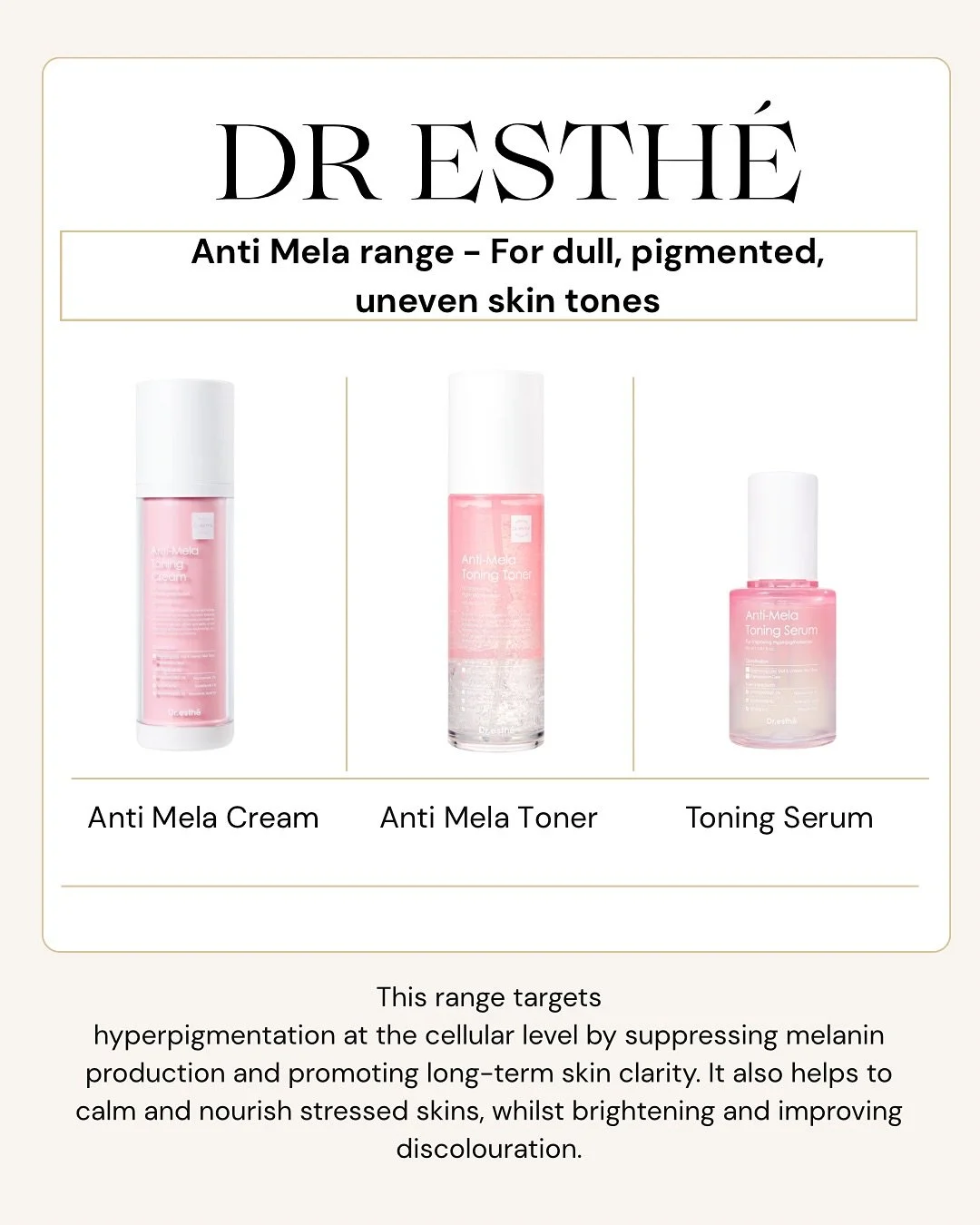 New skincare in clinic we&rsquo;re loving at the moment ✨
.
.
.
Introducing DR Esth&eacute; Skincare Ranges 🫧
This professional Korean skincare brand has been trusted by dermatologists and clinics for over 19 years. Their formulas are clean, safe an