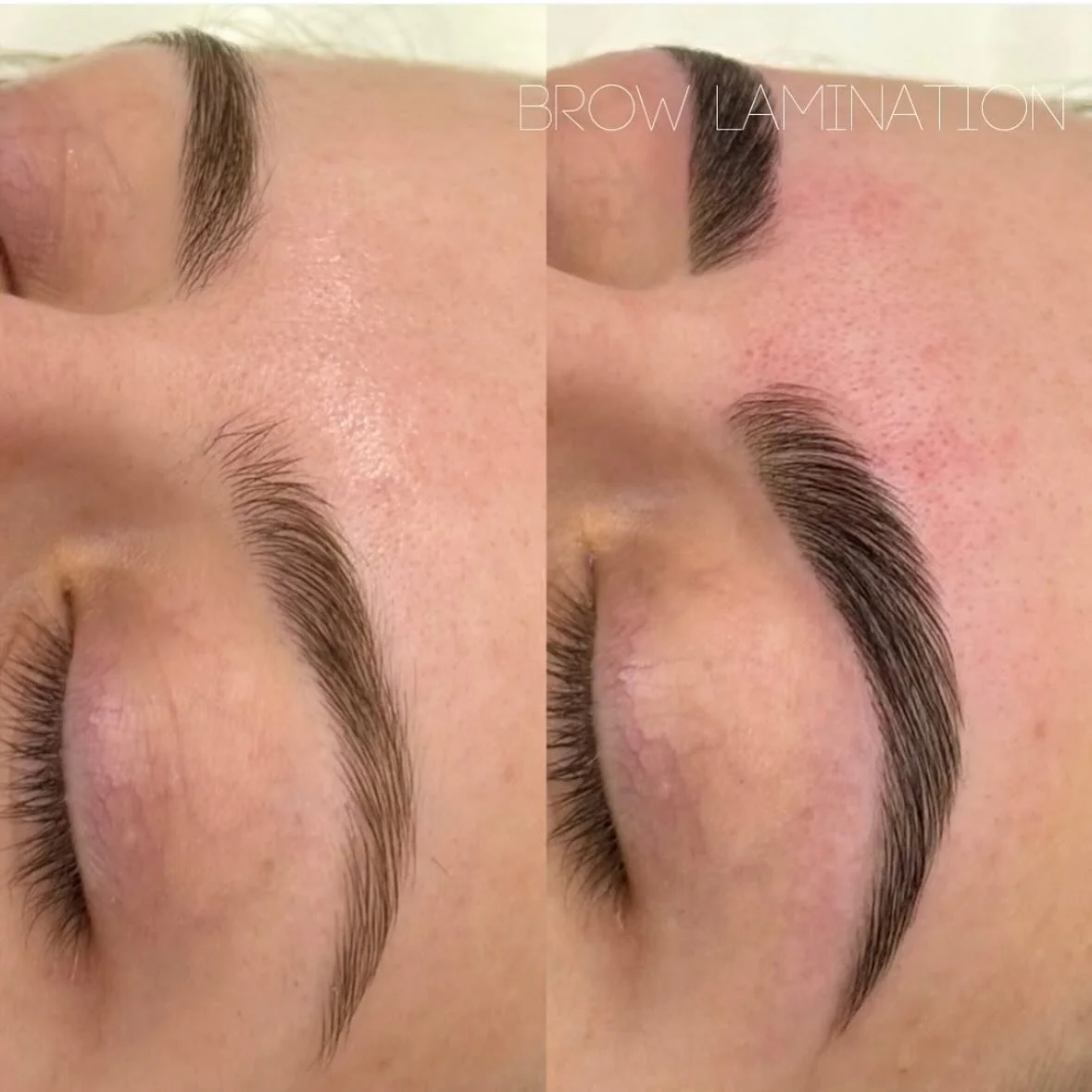 Fluffy, full and feathery brows achieved with brow lamination 🙌🏻
.
.
.
.
Say goodbye unruly brows and hello to perfectly shaped, lifted and defined arches with a brow lami!

✔️ fluffs and lifts your natural brows
✔️ creates a fuller, sleek and poli