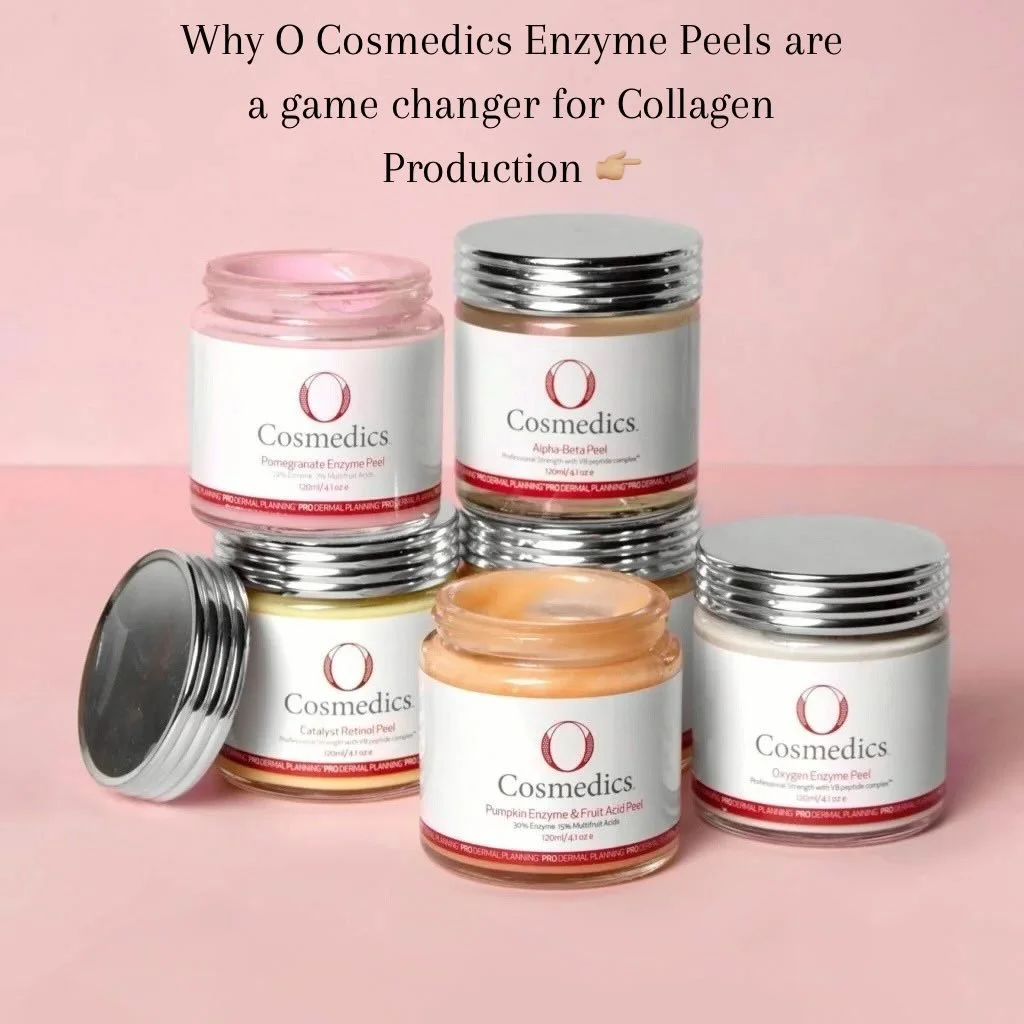 Swipe to read why O Cosmedics enzyme peels are a great way to boost your skin&rsquo;s natural collagen production ➡️➡️
.
.
.

By removing dead skin cells and stimulating cell turnover, they trigger your skin to repair and renew&mdash;helping improve 