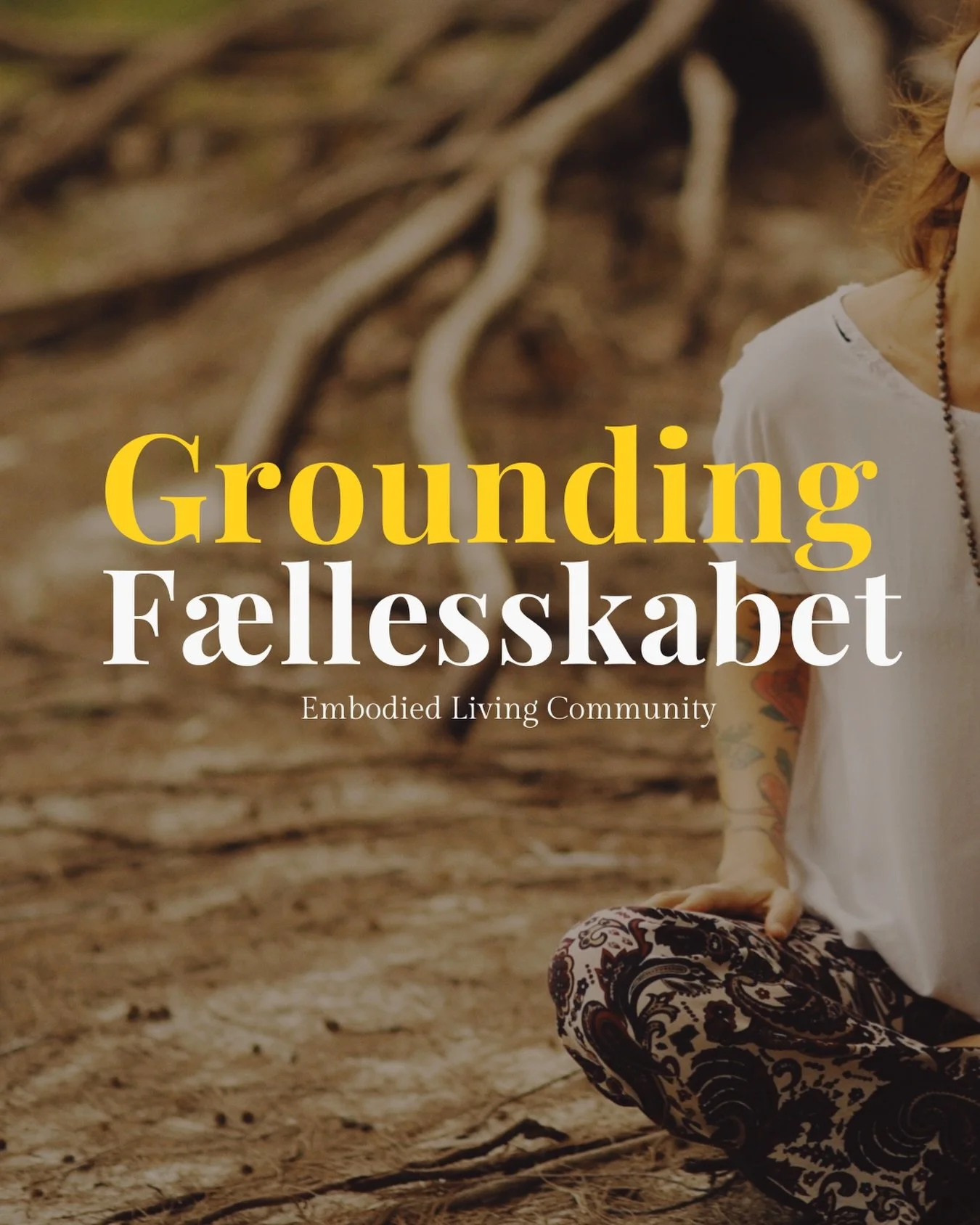 Velkommen til Groundingf&aelig;llesskabet
- et gratis f&aelig;llesskab skabt i en tid, hvor meget er i bev&aelig;gelse, b&aring;de i verden og i os som mennesker.

Mange kroppe og nervesystemer kalder p&aring; st&oslash;tte til at lande, regulere og 