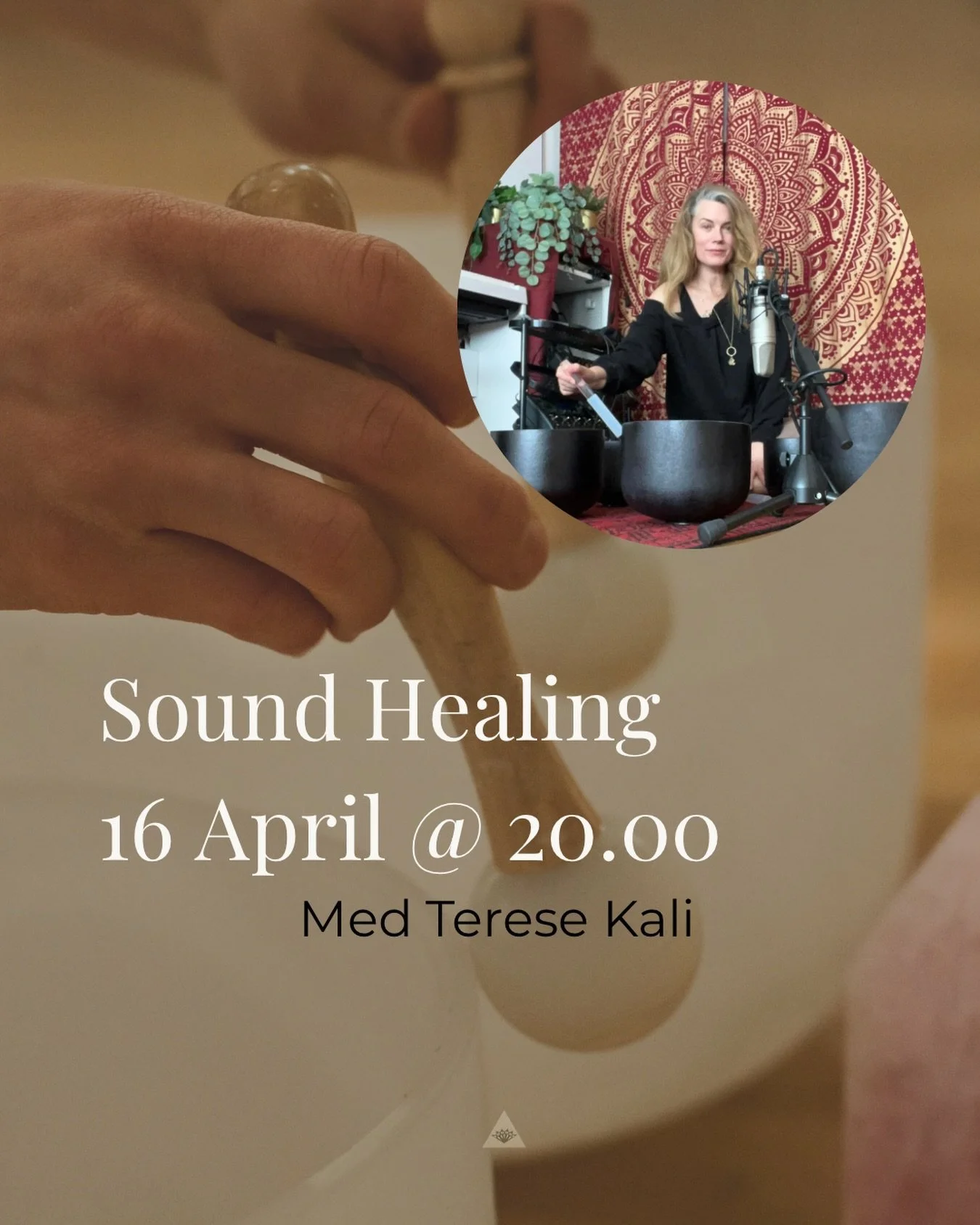 Den 16. april kl. 20.00 inviterer jeg dig til en gratis online lydhealing i Grounding F&aelig;llesskabet,  sammen med @teresa.kali.rewildyourheart 
Teresa arbejder med lyd p&aring; en m&aring;de, der skaber dyb kontakt og ro i kroppen. Hendes stemme 