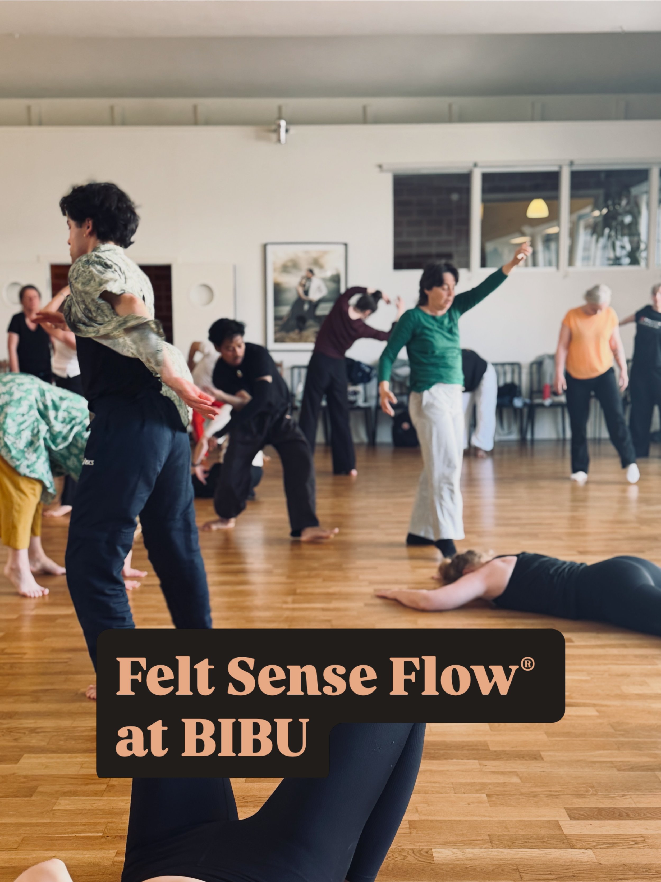 What happens when we listen to our bodies together?   The last two days I had the privilege of sharing Felt Sense Flow&reg; at BIBU Performing Arts Festival in Helsingborg.
Each morning we gathered before the lectures and performances began.
Actors, 