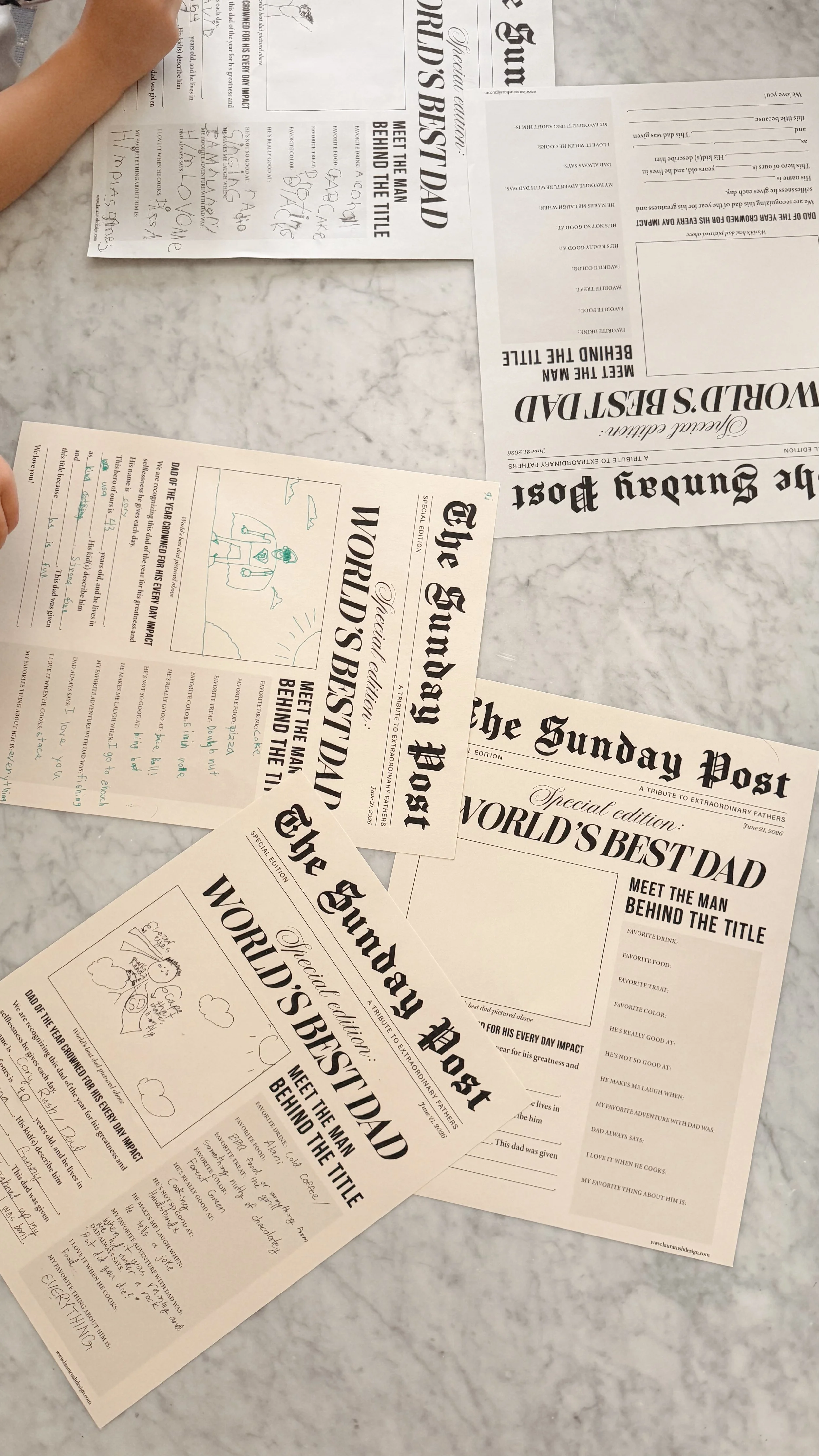 All About Dad Printable – Father’s Day Newspaper Template