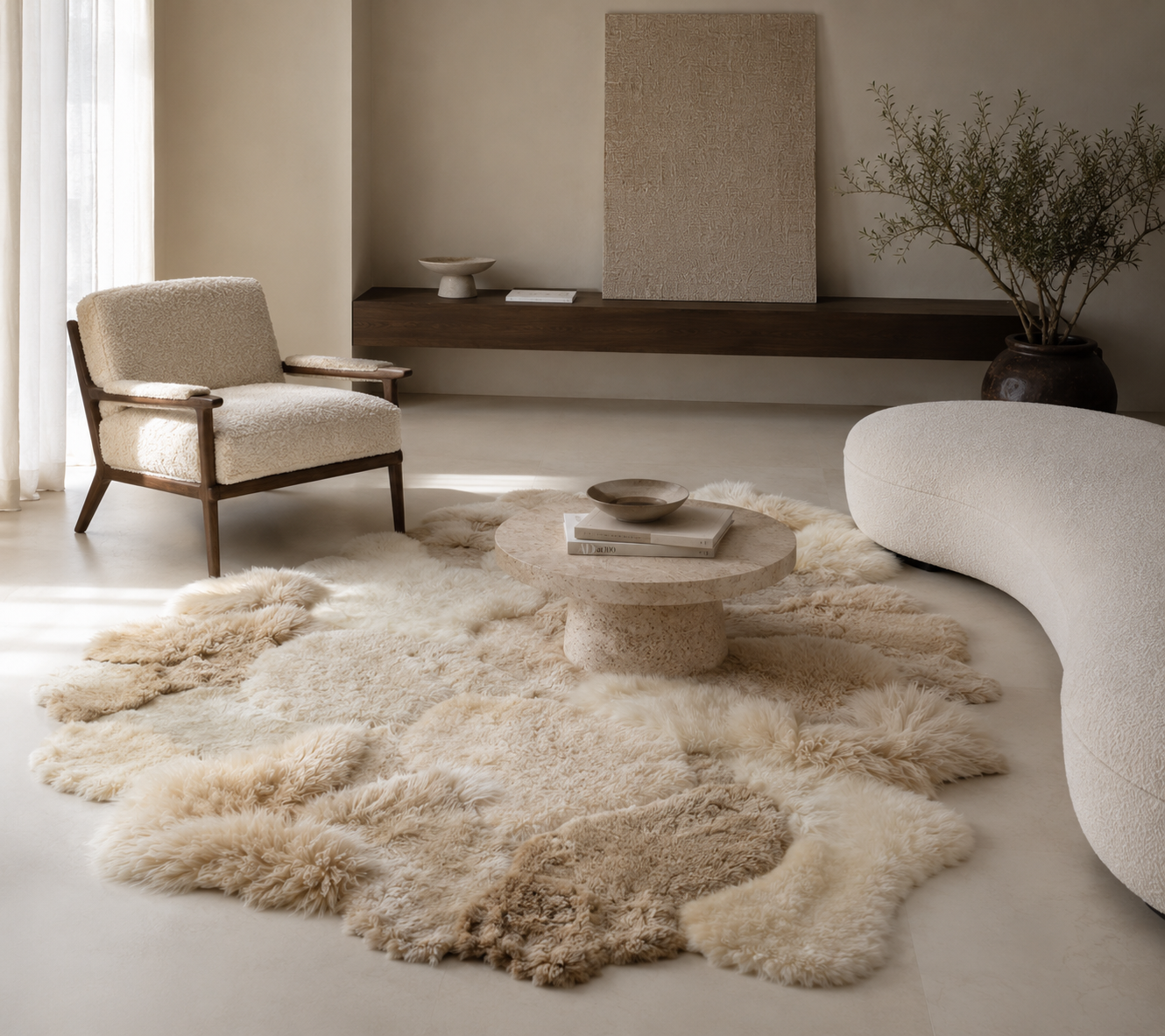 Handcrafted Sheepskin Rug

Crafted from genuine sheepskin and entirely handmade, each rug is a unique piece designed to perfectly complement your interior and your Versoni furniture.

Each rug is made to order and can be fully customized to suit your