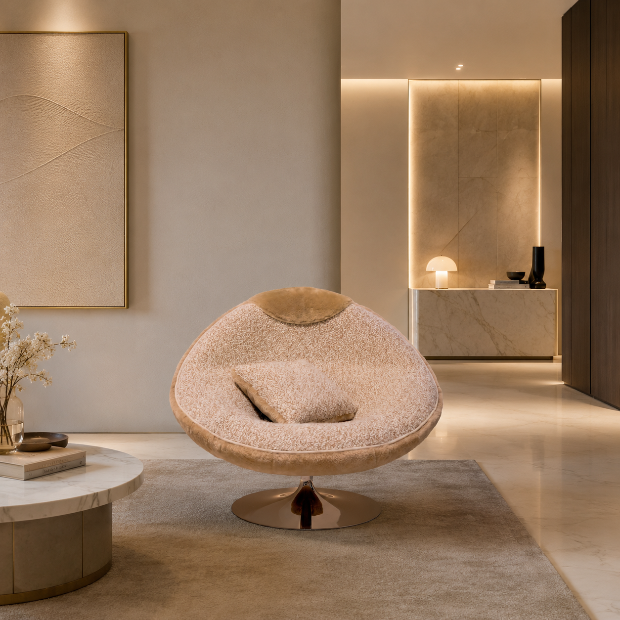 ORPHEUS CHAIR BEIGE FINISH