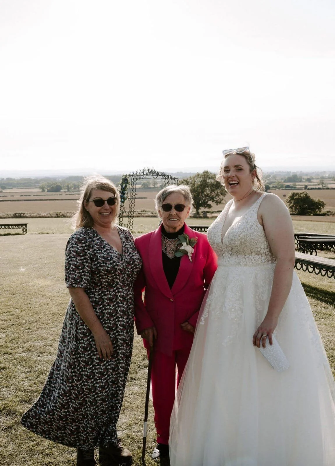 Special moments shared with cherished grandparent on wedding day.  Legacy and love