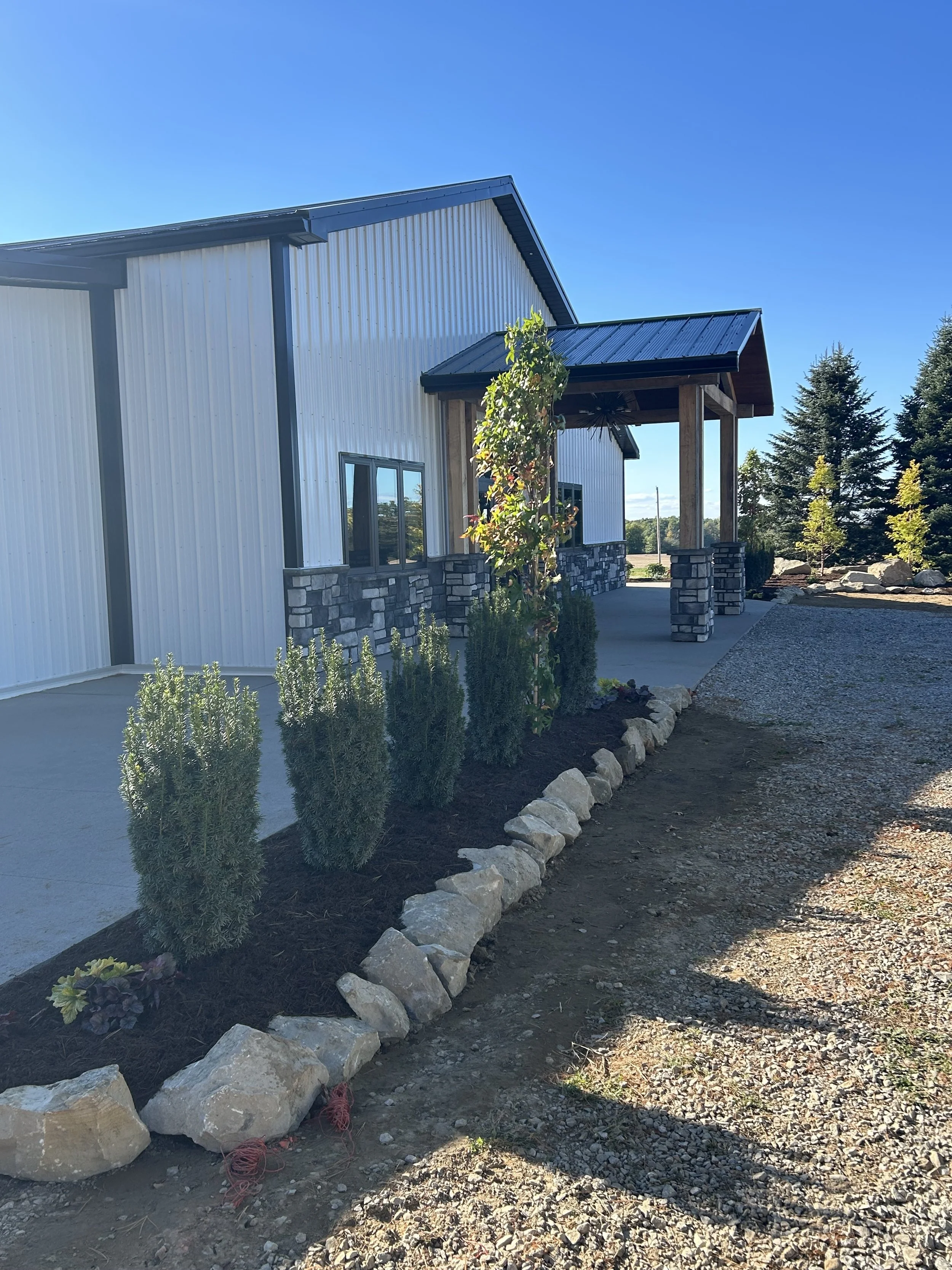 Front entrance and landscape