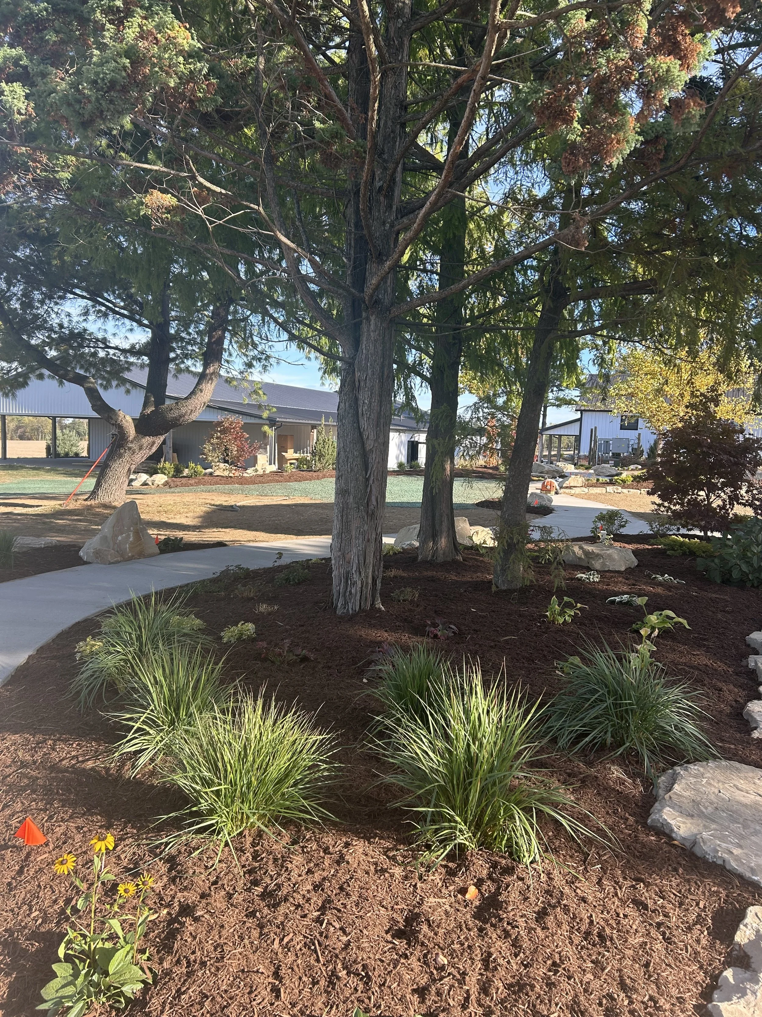 Back view of venue and landscape