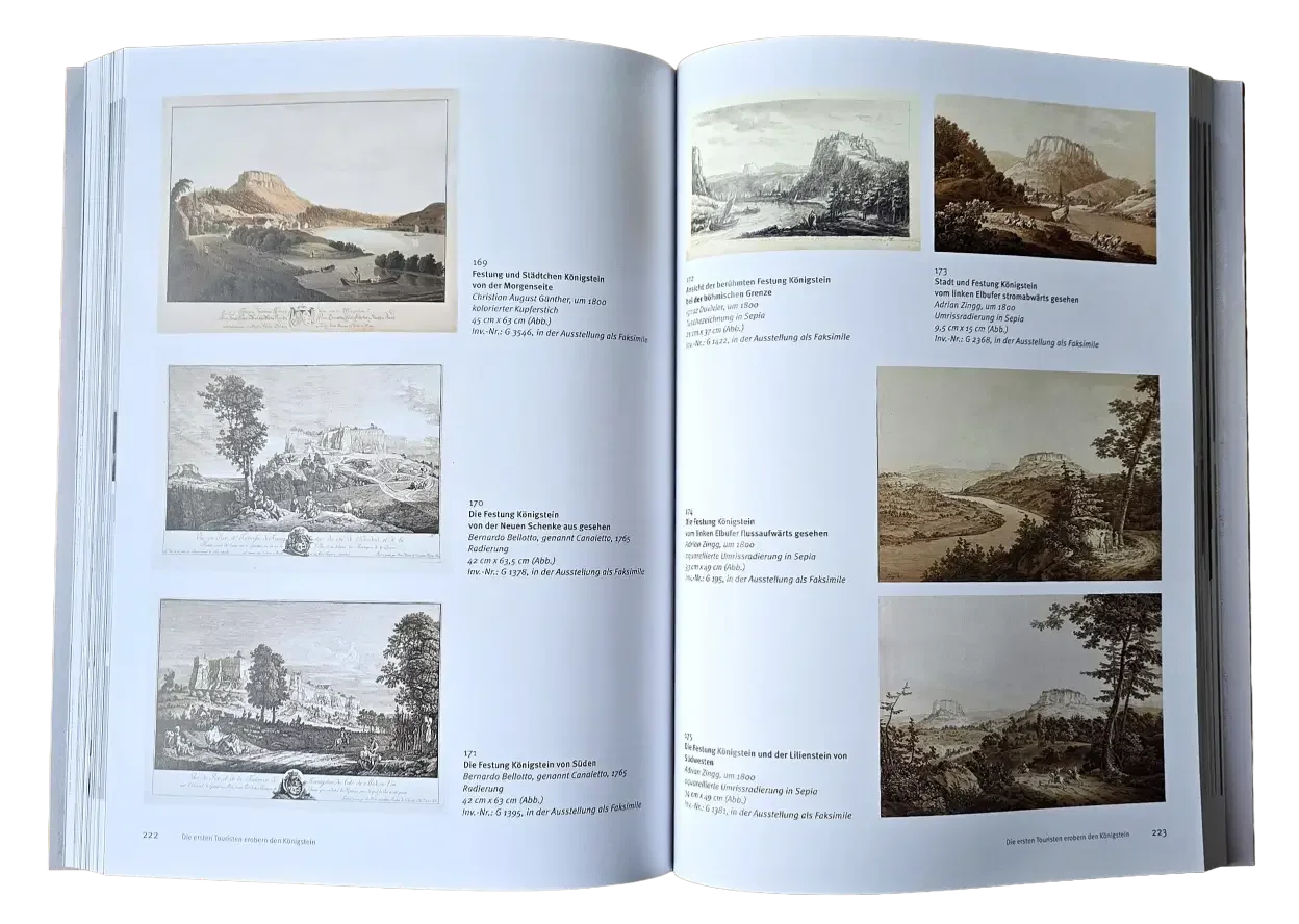 Historische Ansichten der Festung Königstein im Ausstellungskatalog In Lapide Regis – Auf dem Stein des Königs