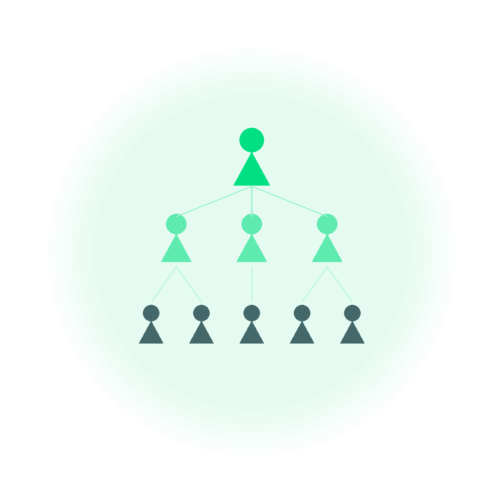 Ondersteunend team van een advocatenkantoor werkt samen achter laptops tijdens een AI-training