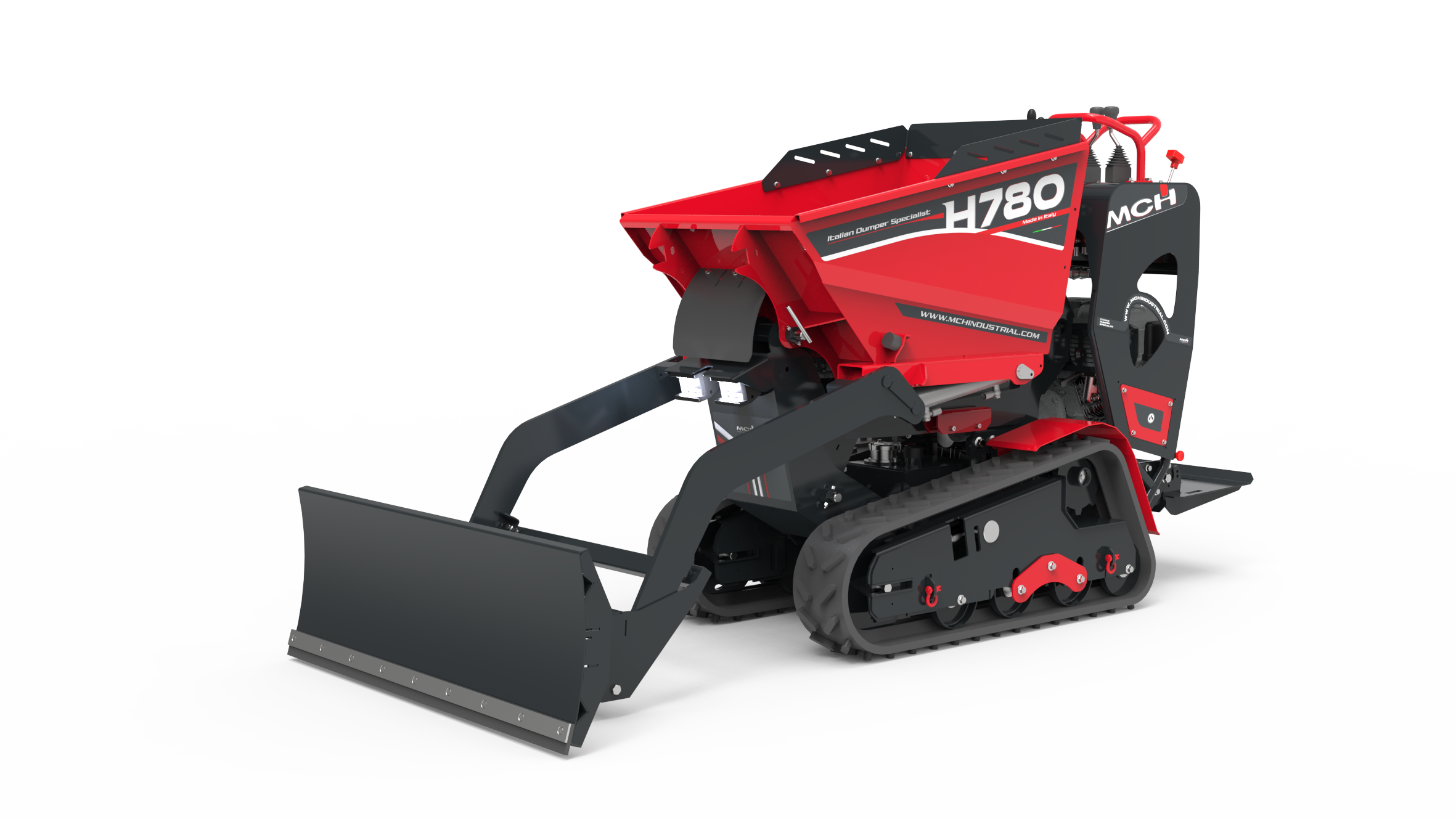 Minidumper cingolato H780 HT con lama spazzaneve