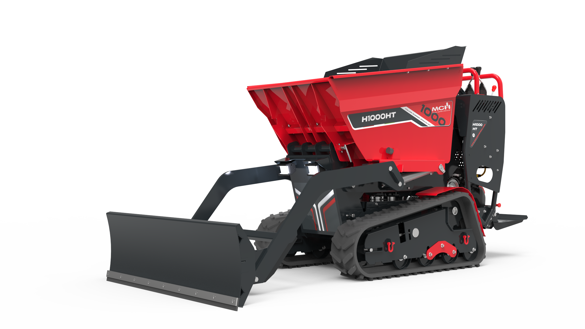 minidumper cingolato H1000 con lama spazzaneve