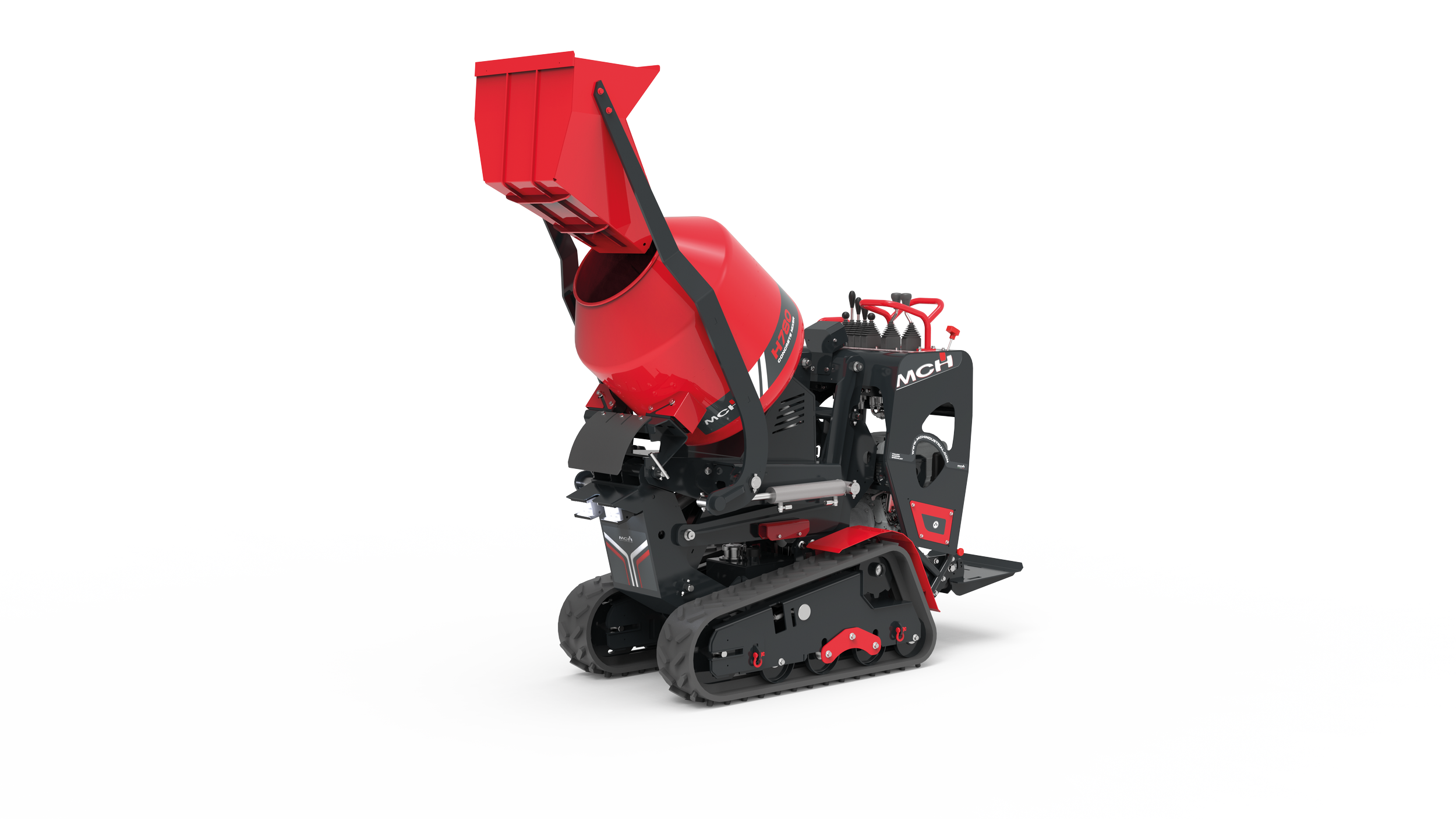 Minidumper cingolato H600 con betoniera