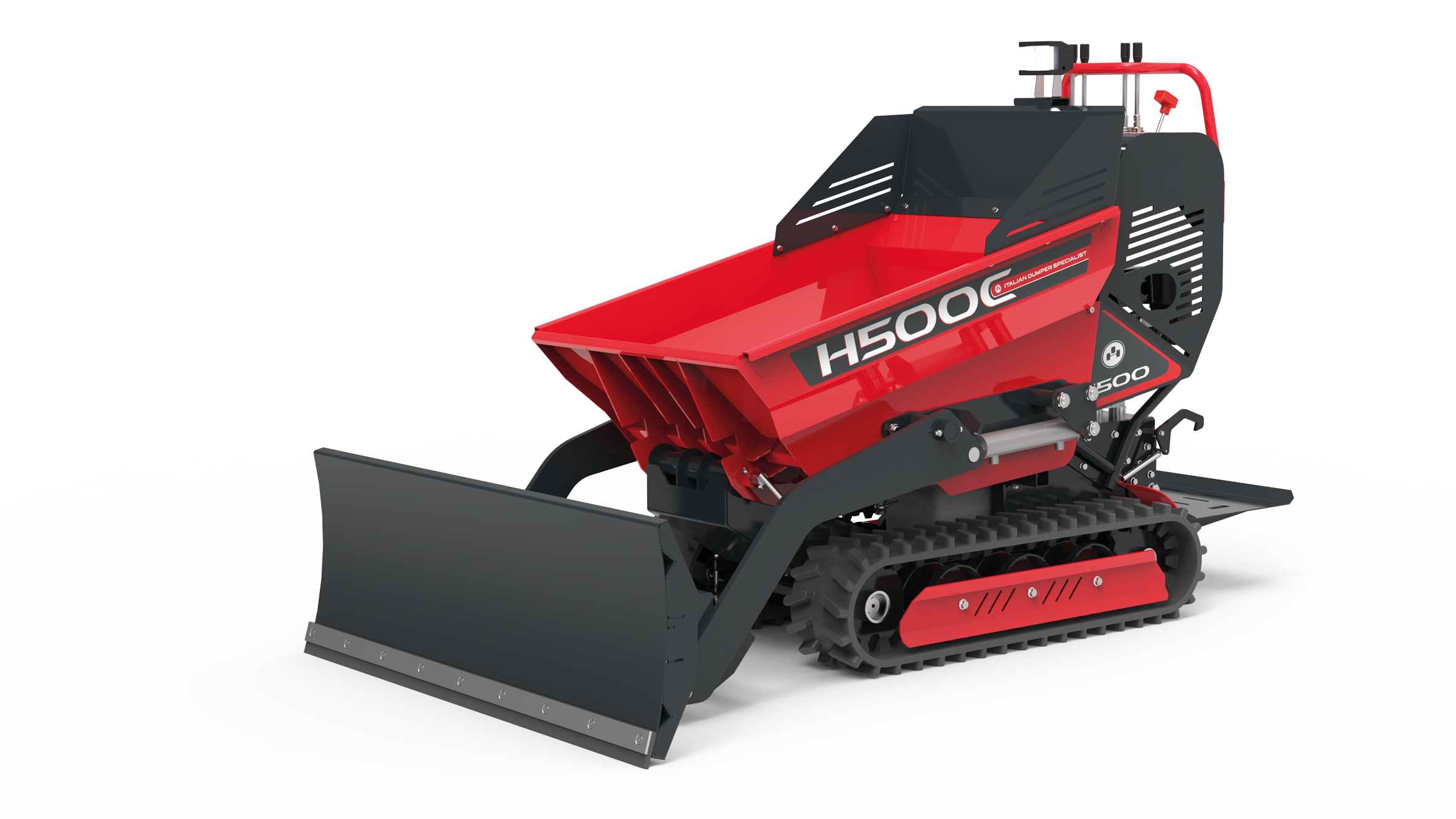 Minidumper cingolato H500C con lama spazzaneve