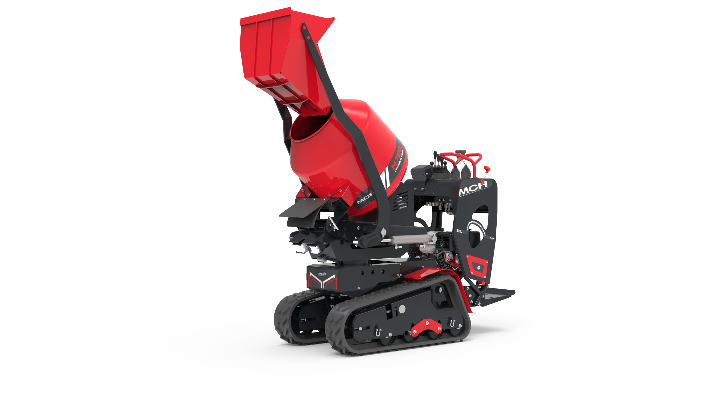 Minidumper cingolato H780 LT con betoniera da 250 L