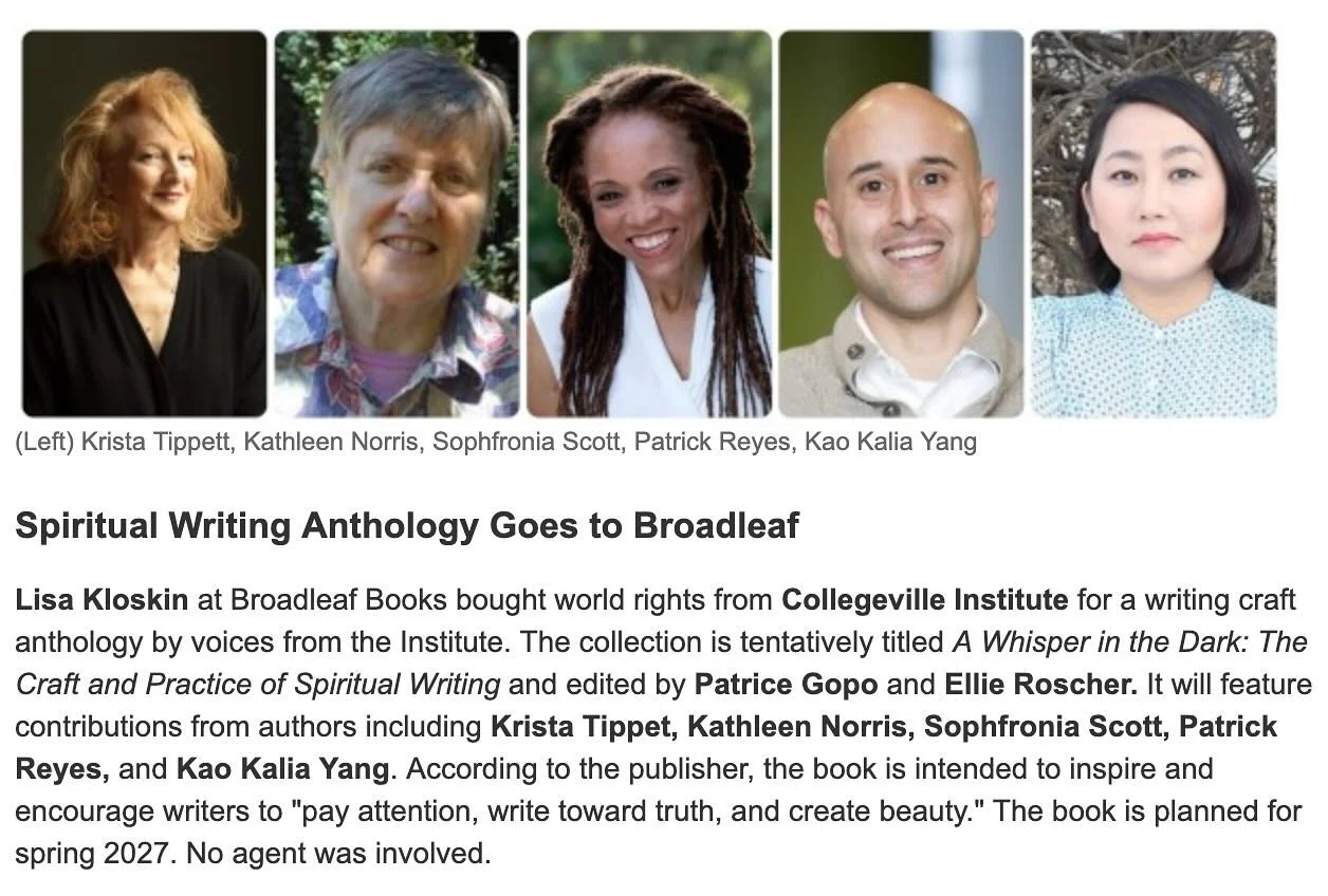 Gosh I love my work. What a highlight to collaborate with @patricegopo and @lisakloskinbooks at @broadleafbooks. What a dream to sit with the essays these incredible thinkers will create, curating them to support other writers, those still committed 