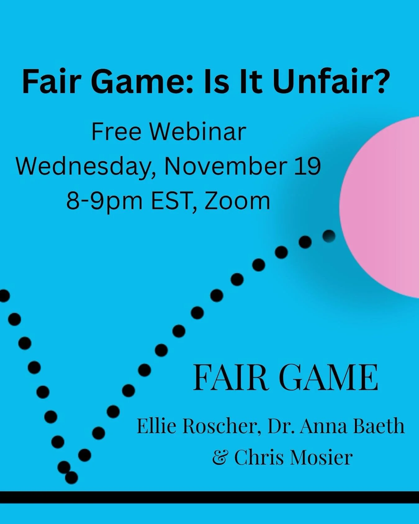 Is it unfair for trans athletes to compete against cis athletes? Join @dr.bae.phd, @thechrismosier and me for a free webinar on Wednesday, November 19 at 7pm CST. Let&rsquo;s have an intelligent, compassionate conversation about fairness in sports th