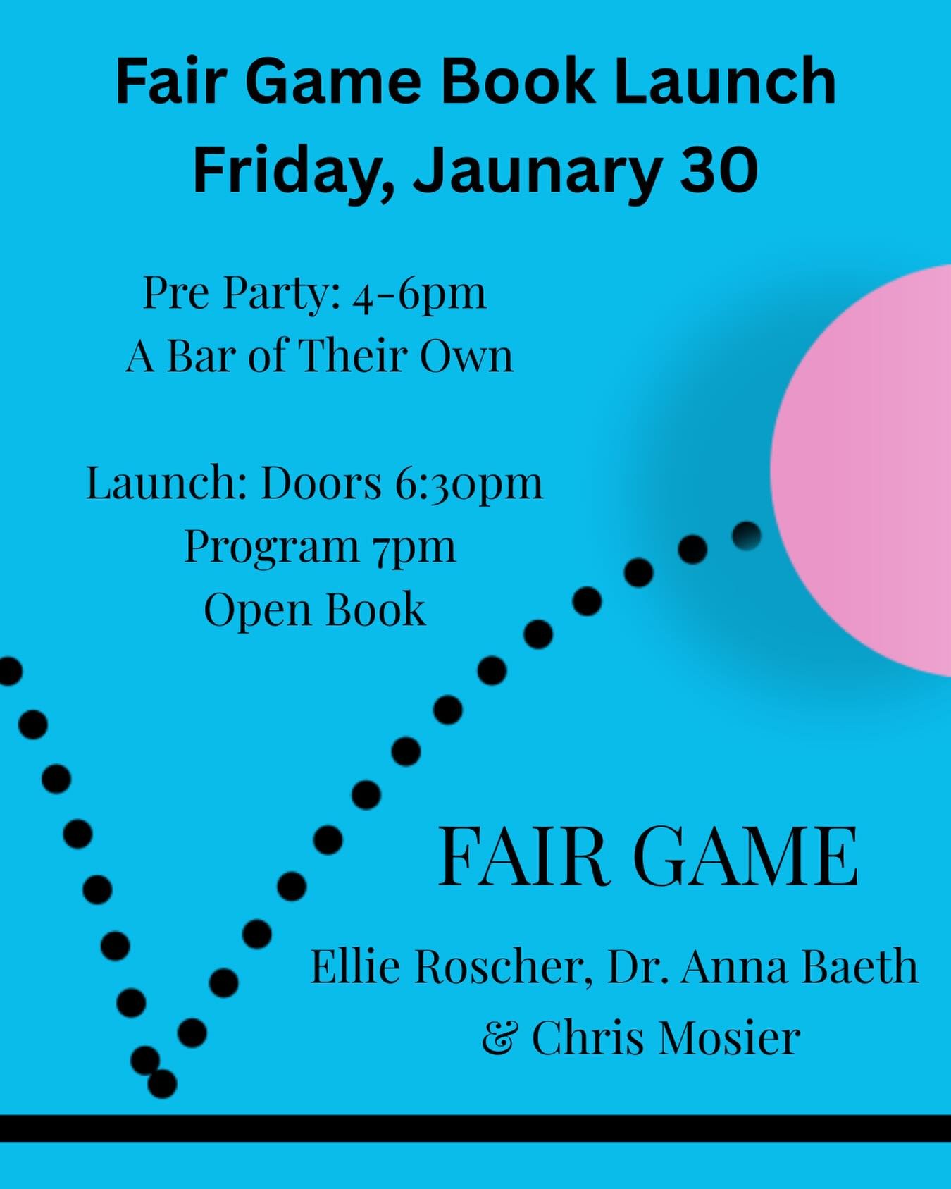 Save the Date! 🩷

Schedule Joy! 🩵

It won&rsquo;t be the same party without you!!🩷

Moon Palace will be at the pre game festivities as well as the game time event to sell signed books. Chris and Anna are coming to town. We&rsquo;re aiming for &ldq