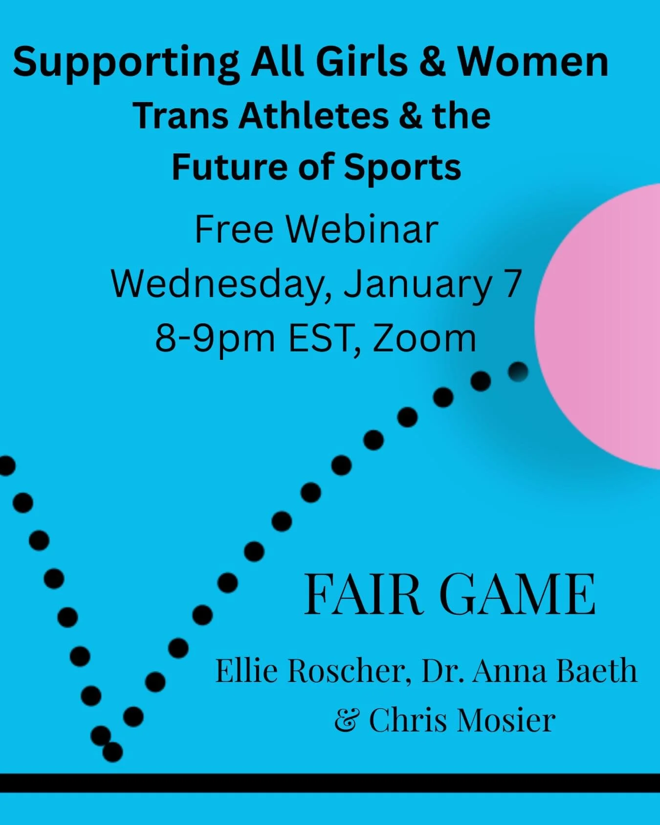 Webinar 5 of 6 is January 7! They are all connected and also free standing so if you haven&rsquo;t join us yet no problem! Come on in! Chris, Anna, and I will be offering information and stories about why excluding trans women is not advantageous to 