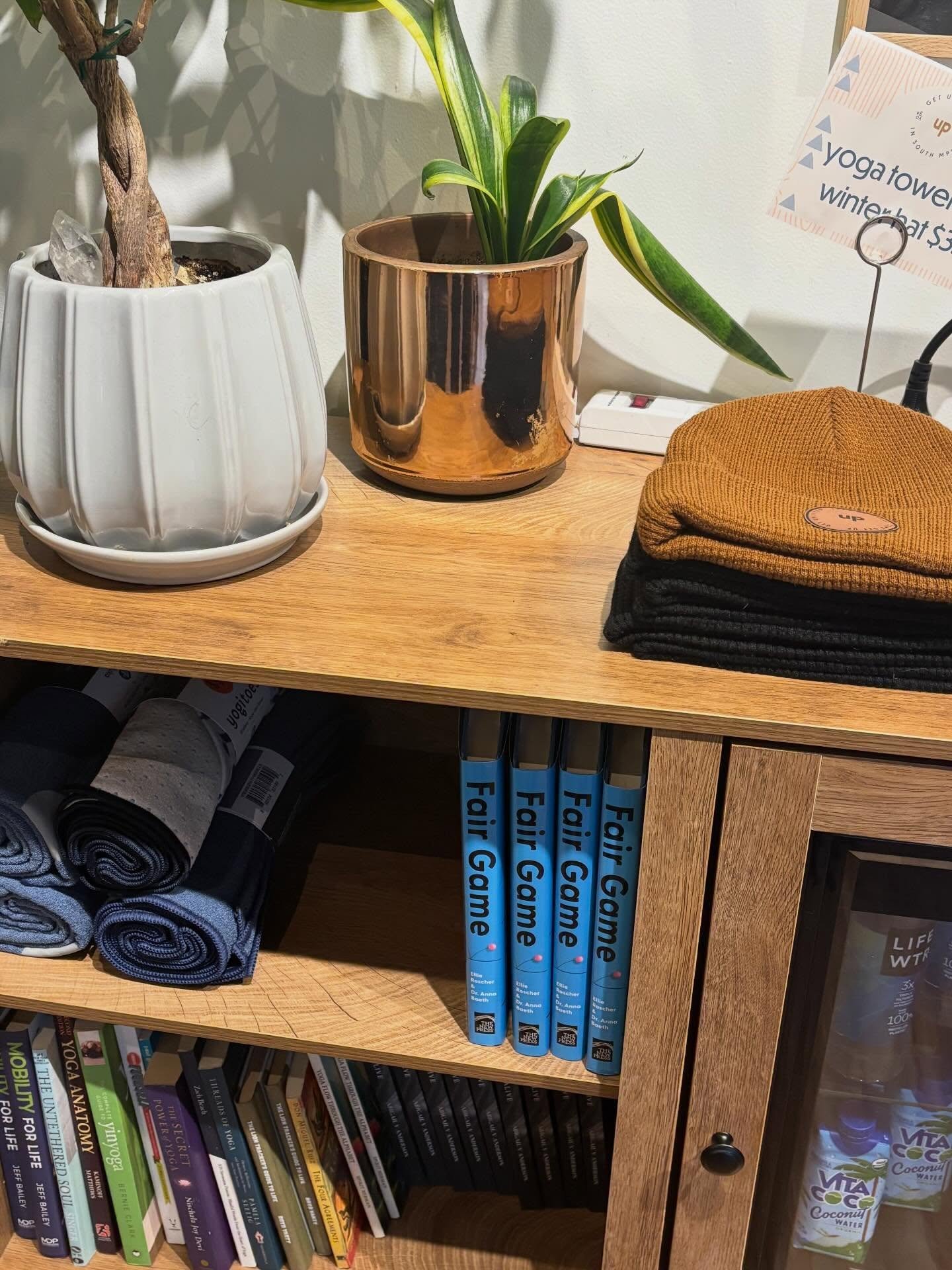 Hey amazing @up_yoga_mpls folks! Several of you have been so supportive of my work and asked where you can purchase Fair Game and now one answer is at the Up Yoga studio! 💜💜💜