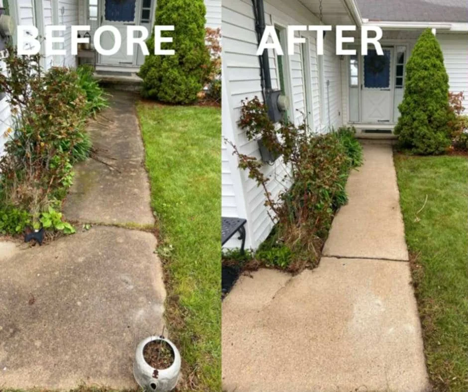 Dark stains from foot traffic become unsightly - renew the curb appeal before the sale of your home, or get a refresh on the exterior of your forever home!