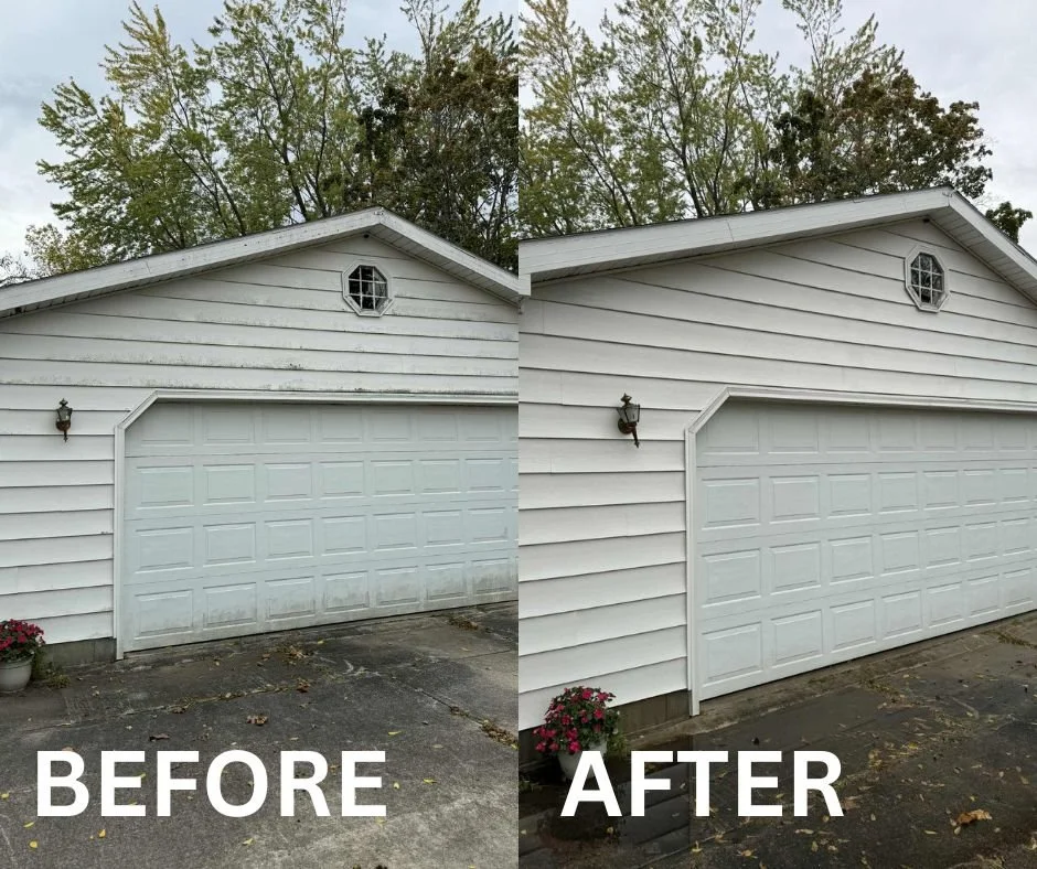 Garage Vinyl Exterior Washing Soft Washing