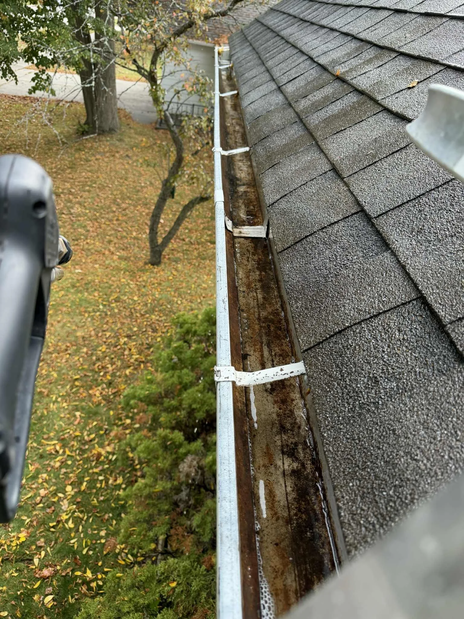 Debris removal in the fall prevents ice damage in the winter to your home and gutters