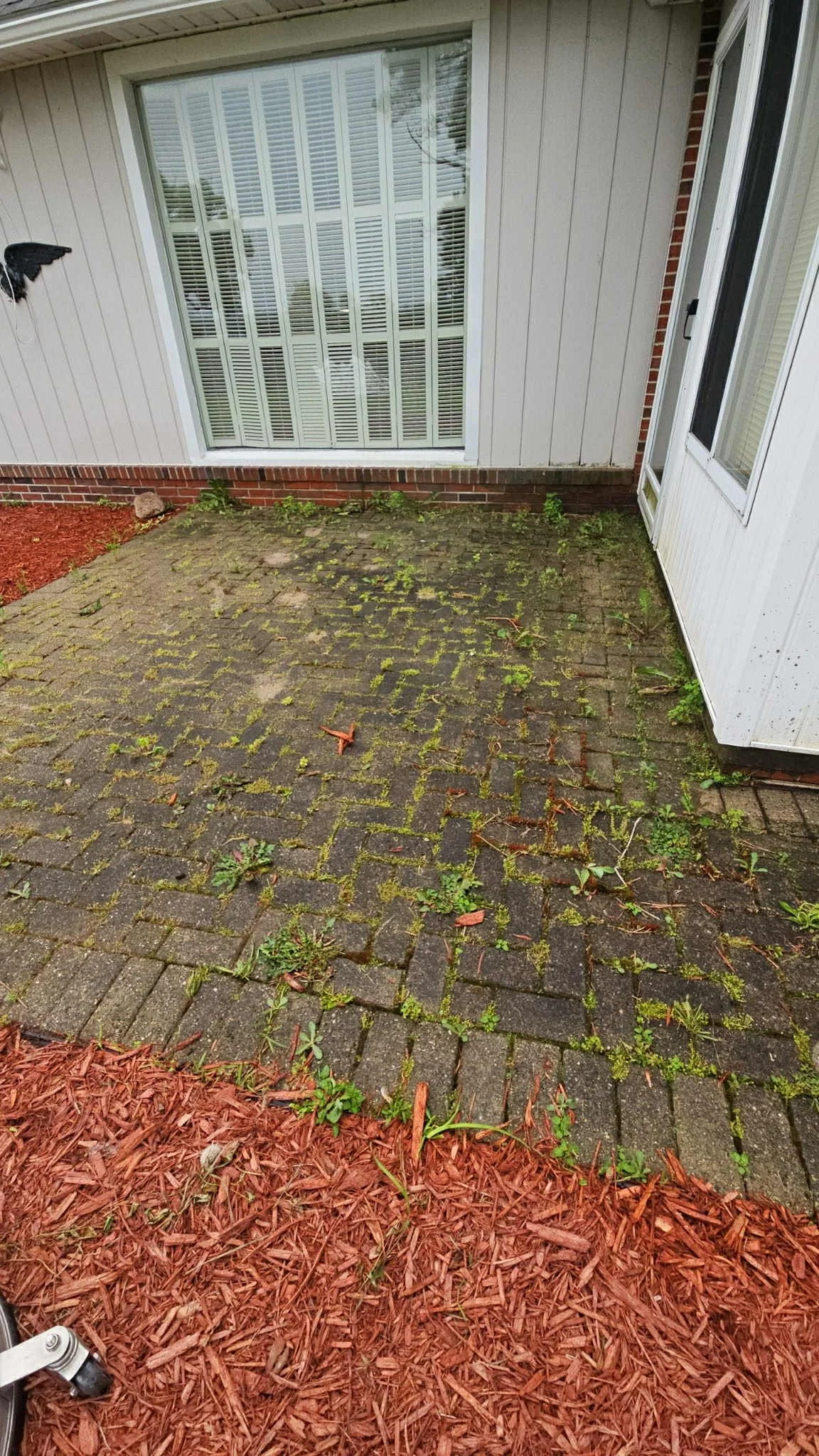 Over time, pavers can collect moss and algae that leave your curb appeal less than impressive