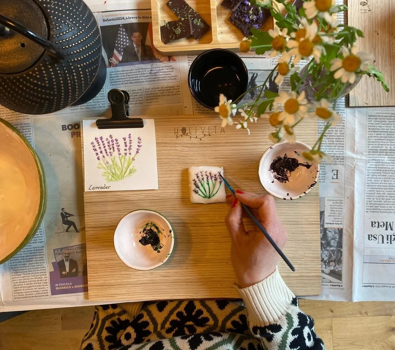 Atelier décoration végétal de sablées_Fête des mères