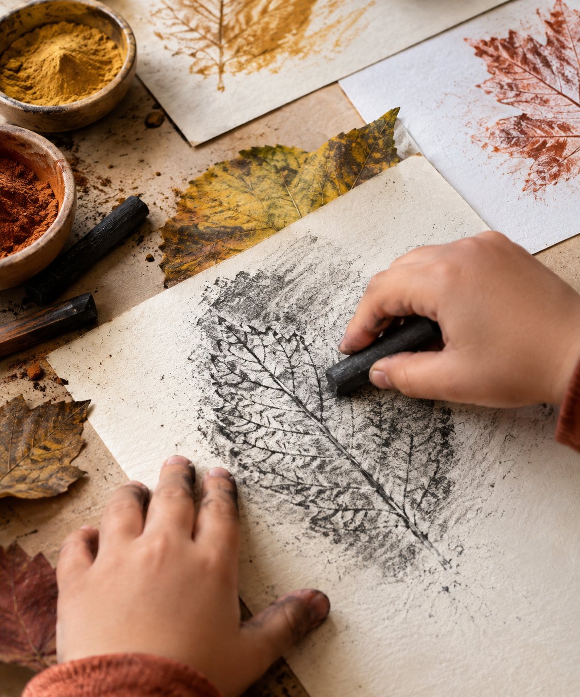 Feuille’ment graphique_ Dessin botanique enfant