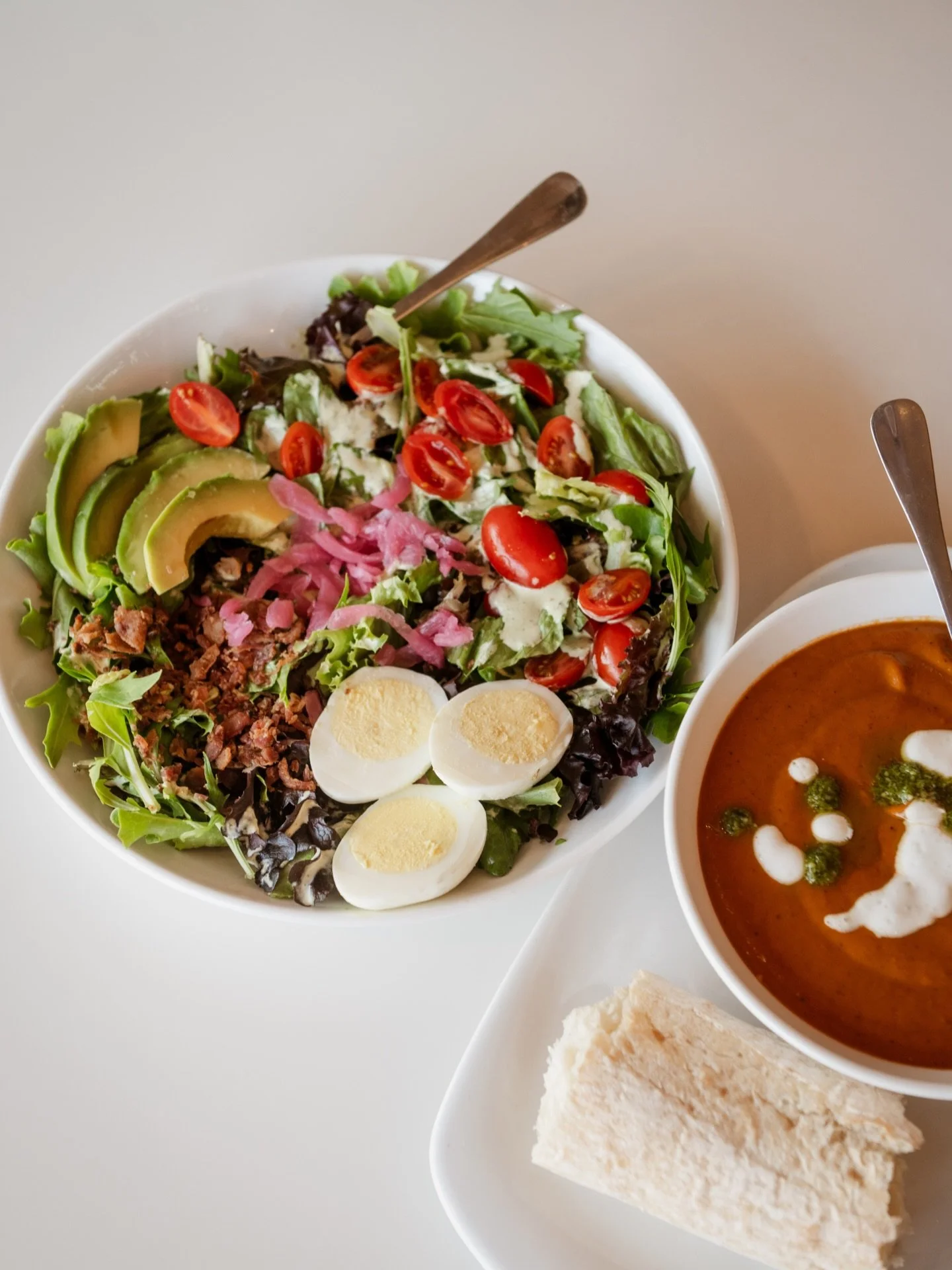 Craving something cozy? Our warm, comforting soup is here to hit the spot. 🍲 

Feeling fresh? Our crisp, delicious salads are waiting for you. 🥗

#wisconsindells #huckleberrysicecreamandbakery #lunchinthedells #downtowndells #waterparkcapitalofthew