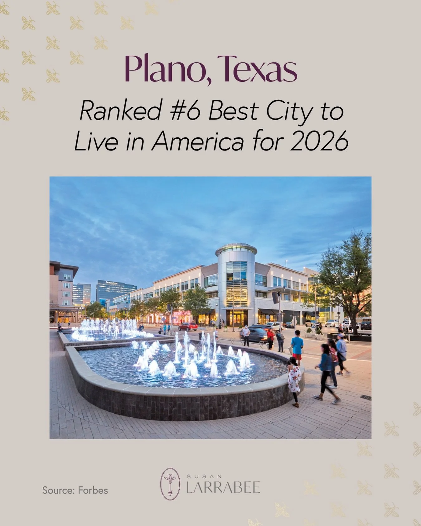 What&rsquo;s one of the best suburbs in DFW? Plano is consistently a top recommendation for my clients moving within DFW and even those relocating from out of state. And clearly for a good reason! Forbes just ranked Plano the #6 best city to live in 
