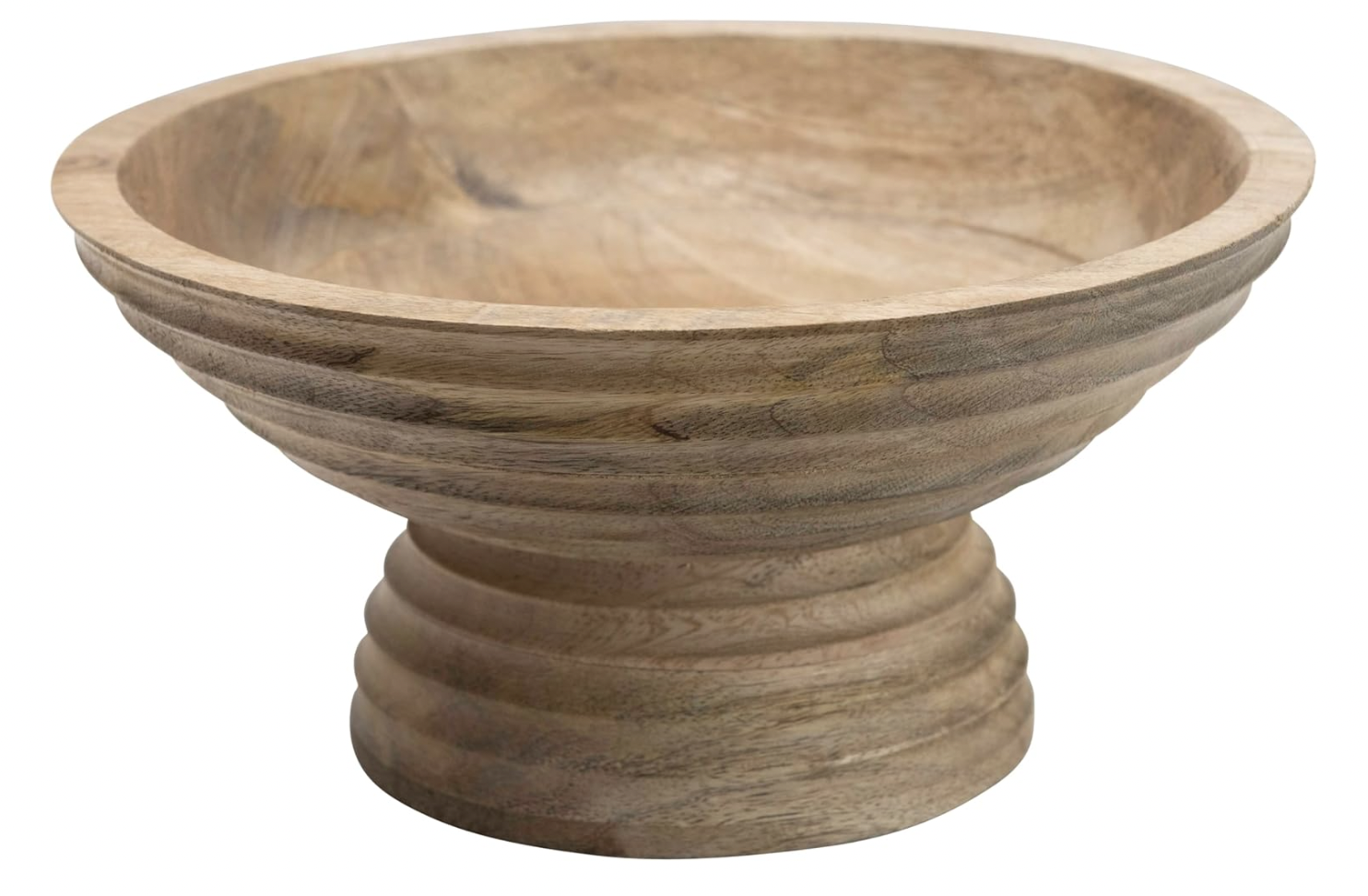 MANGO WOOD FOOTED BOWL