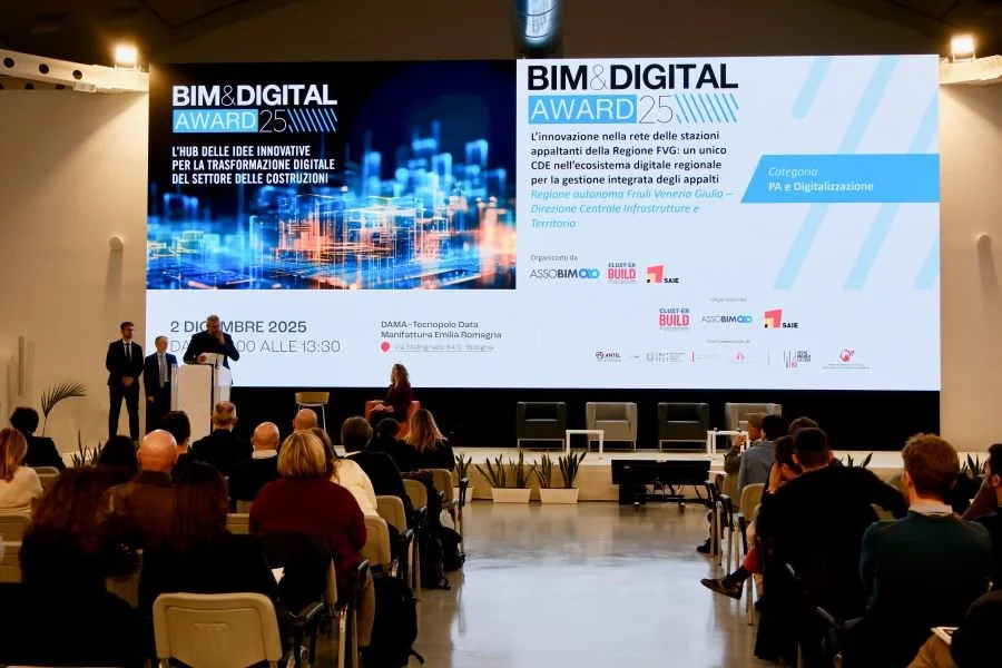 Il BIM&amp;DIGITAL Award 2025 premia la Regione FVG