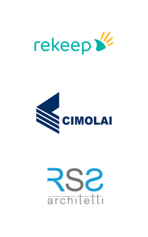 Logo di rekeep, CIMOAI e RS2 architetti