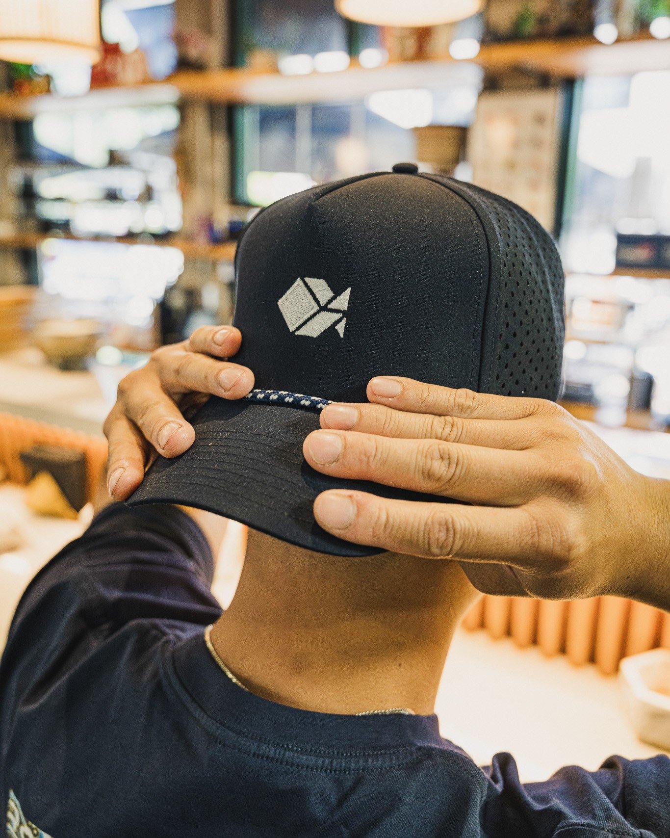 Navy Icon Rope Cap