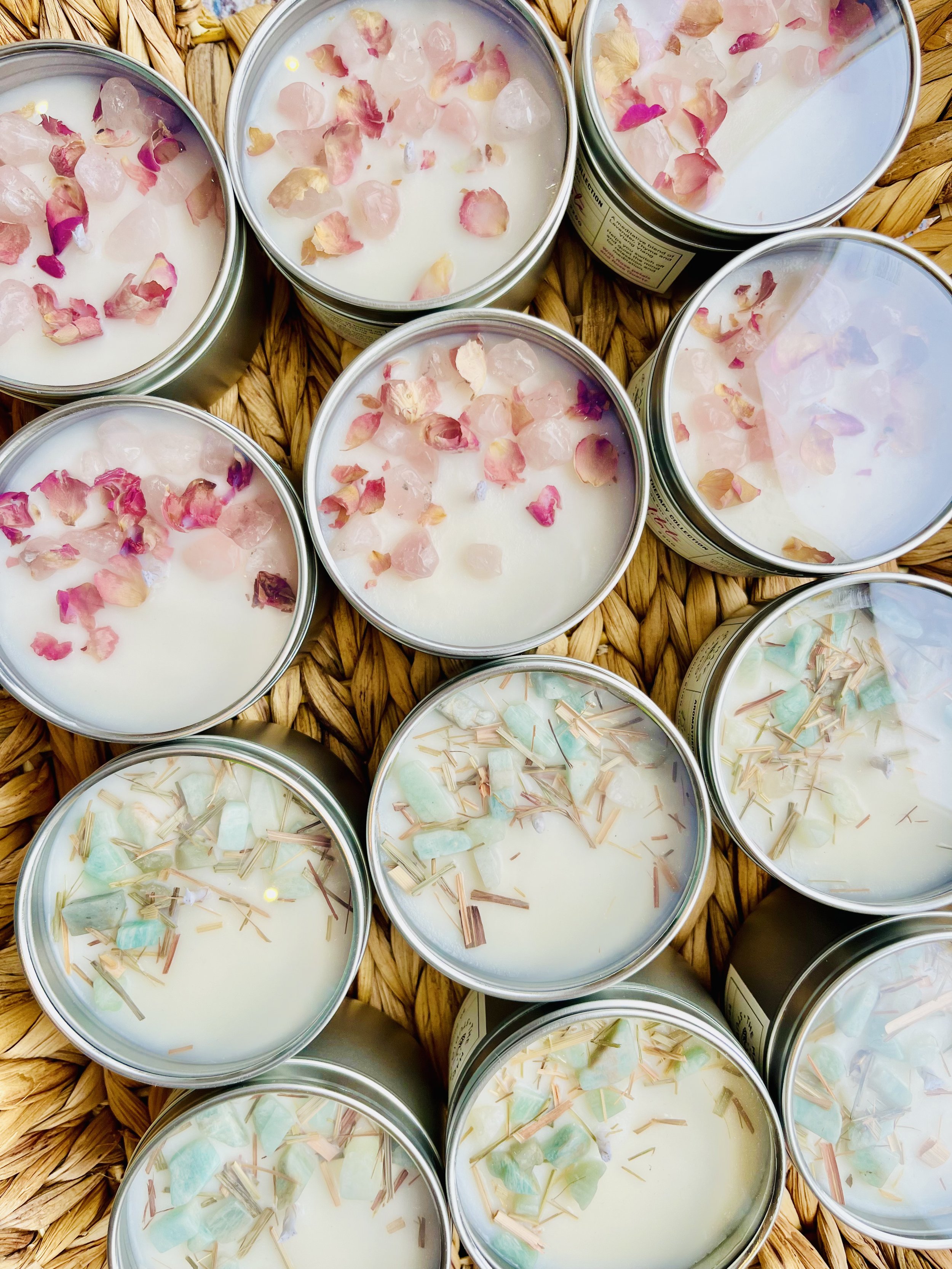 aromatherapy oils crystal candle
