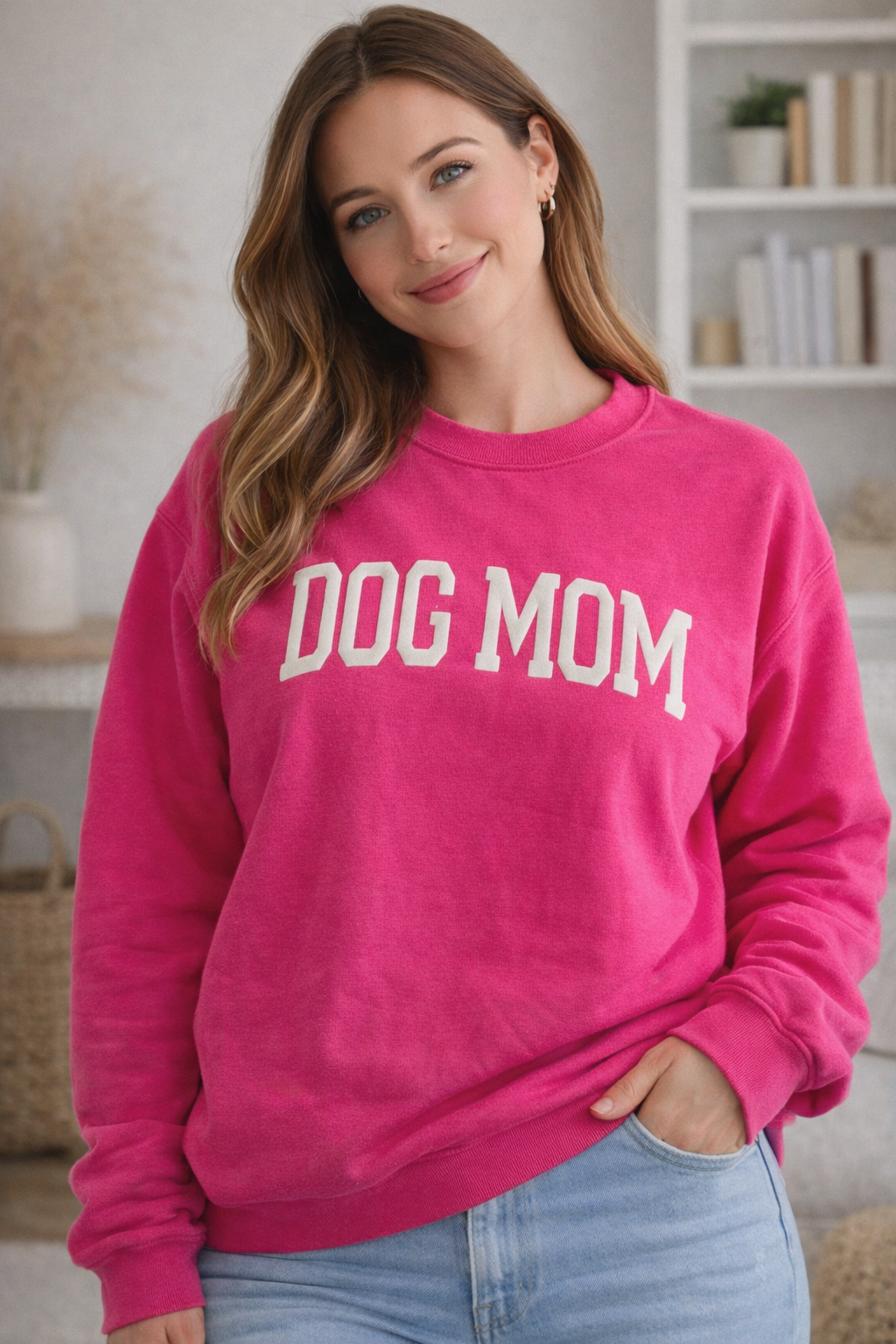 Dog Mom Puff Vinyl Sweatshirt