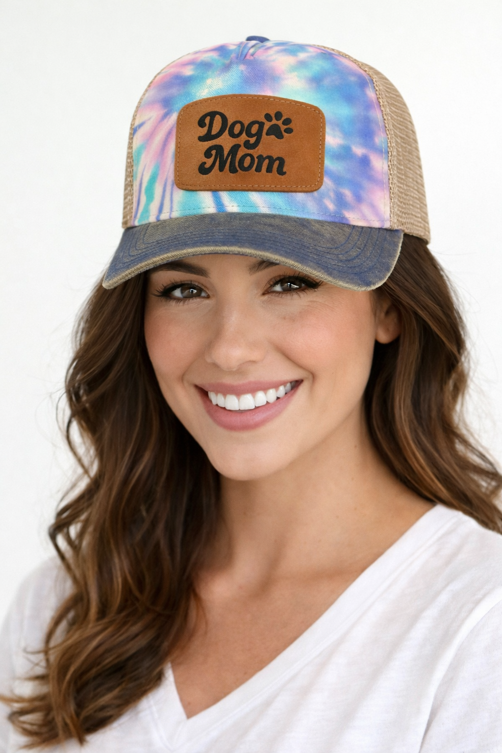 Tie-Dyed Dog Themed Trucker Hat