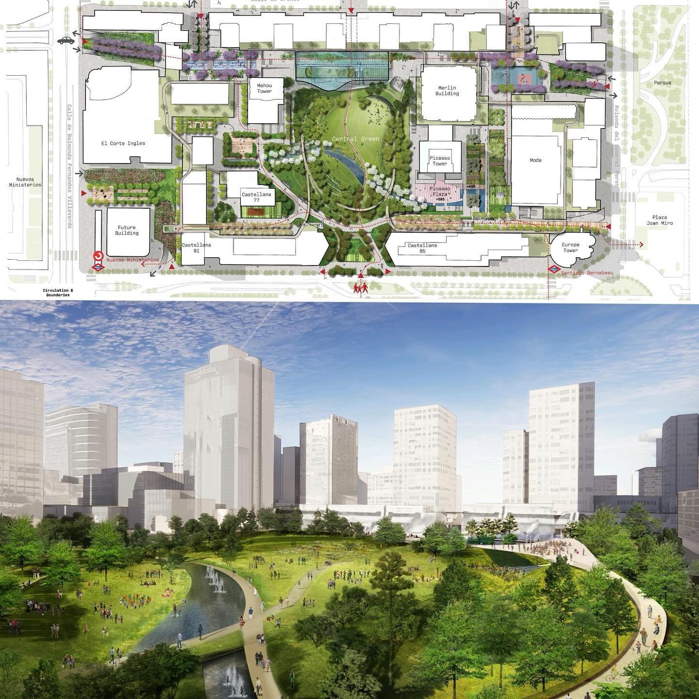 Just returned from Madrid, where we secured approval from the city and local property owners to proceed with the final documentation for our Renazca masterplan&mdash;a renovation spanning eight city blocks of Azca.

Renazca reimagines Azca&rsquo;s 19