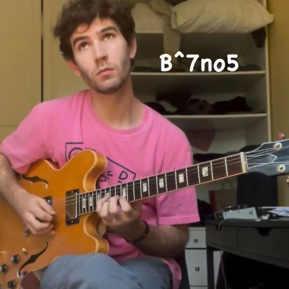 Triad groupings in E Lydian Closed Voicings (Sheet music + TABs)