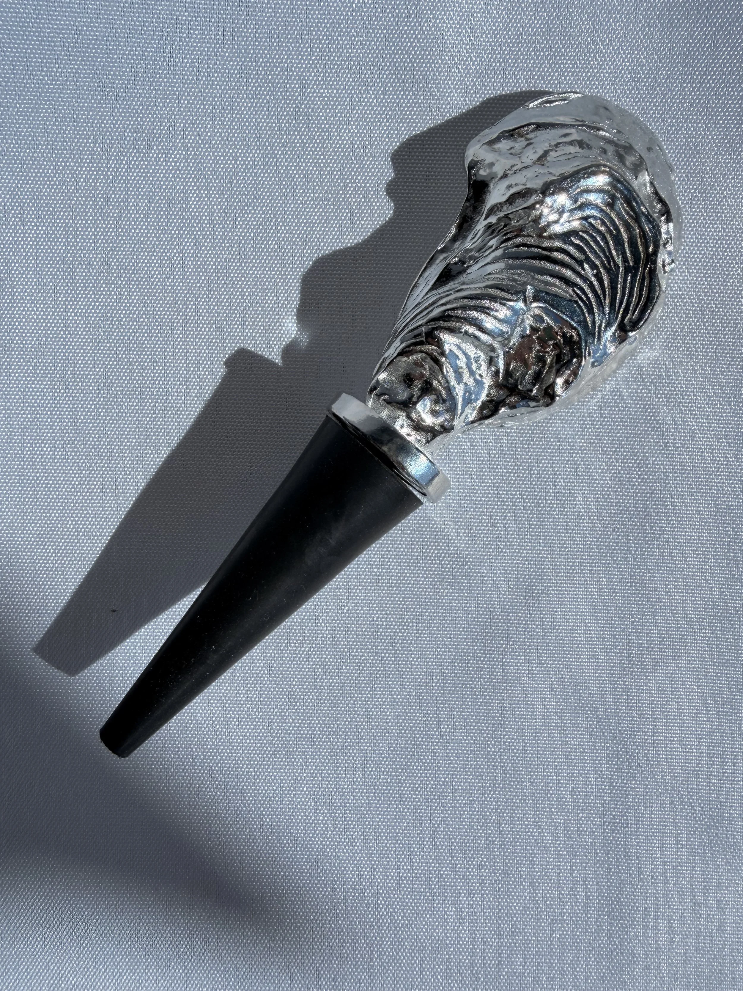Pewter Oyster Shell Bottle Stopper