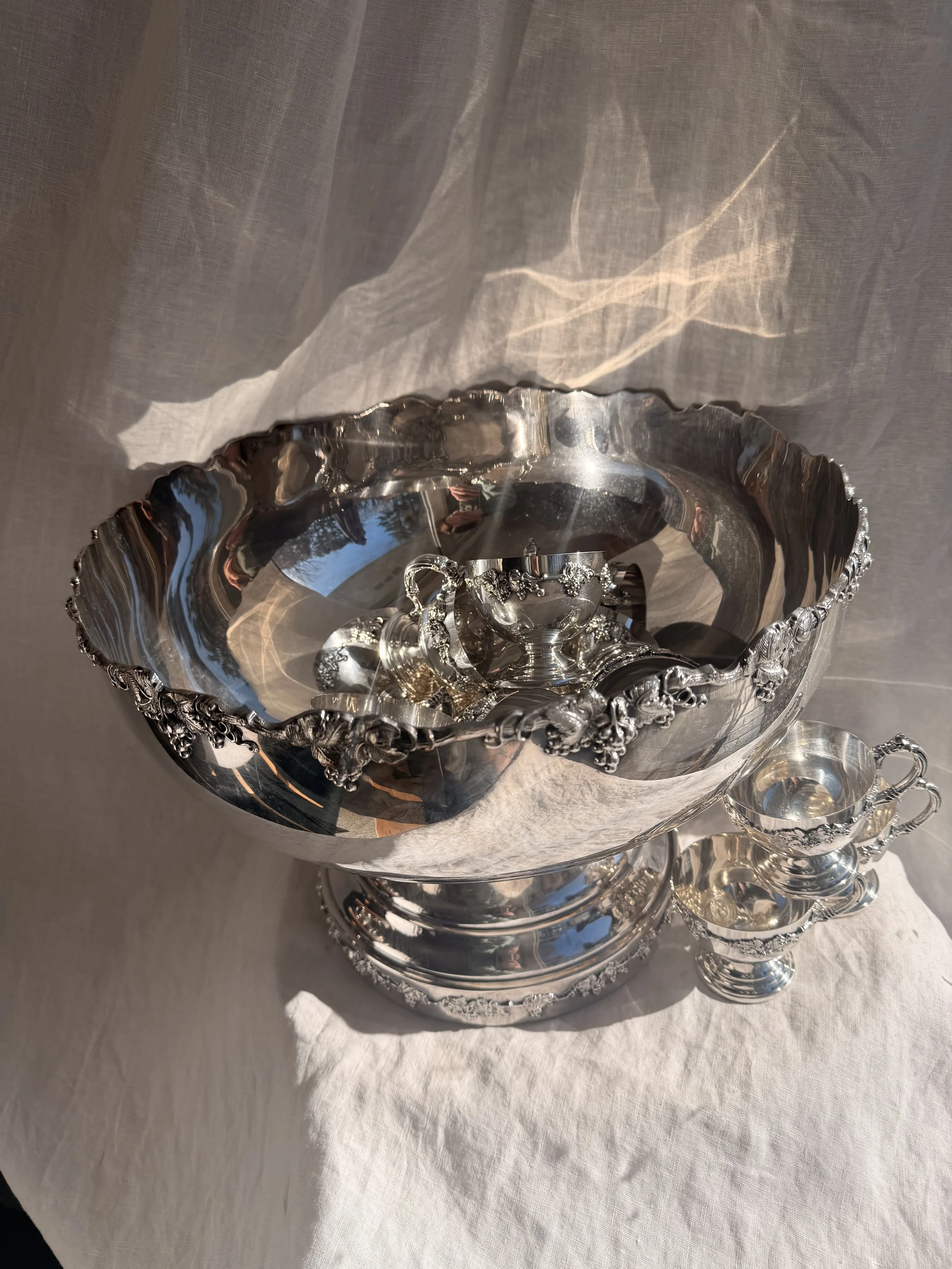 Grapevine Punch Bowl & Cups