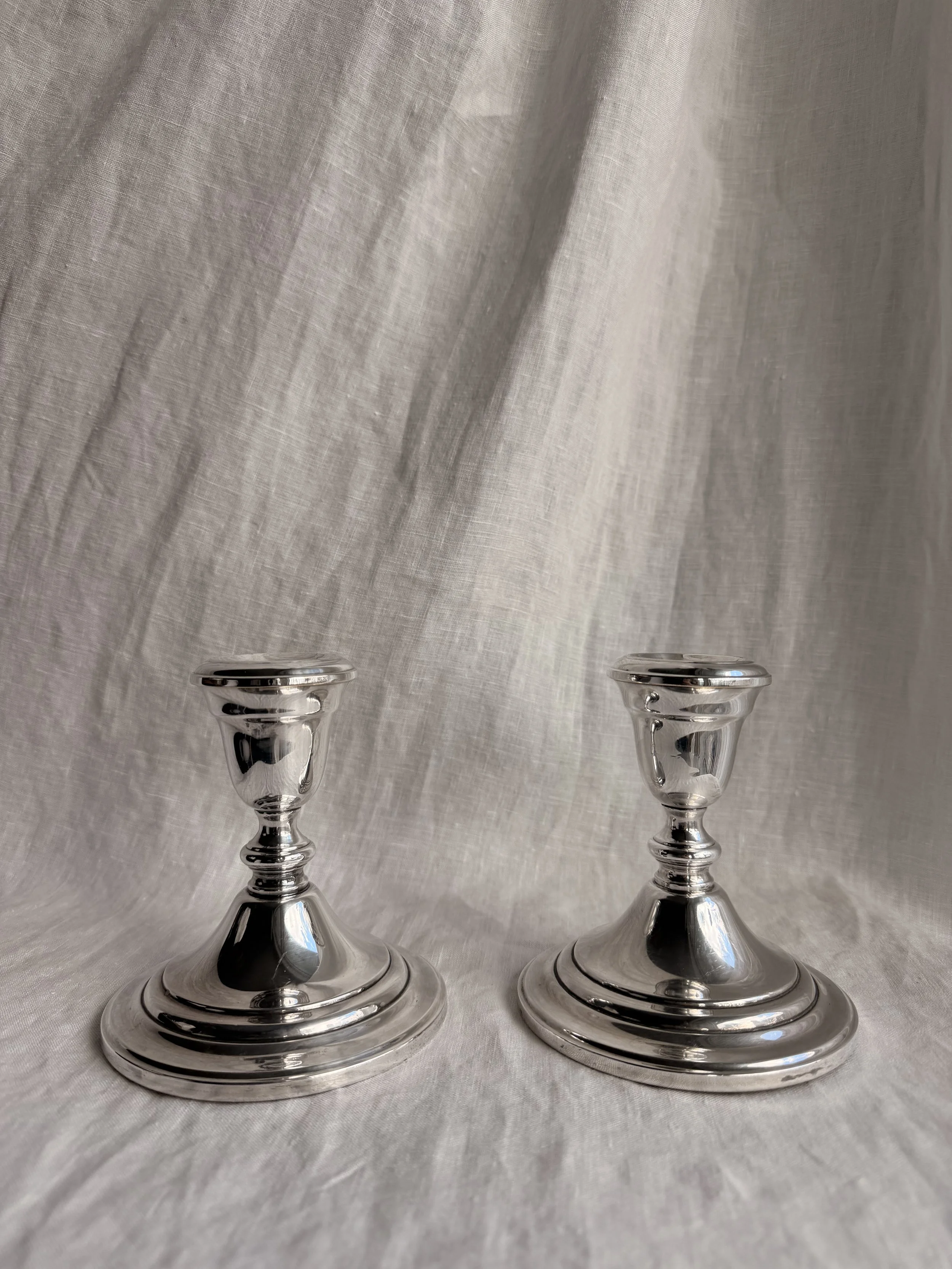 Silver Candlestick Pair