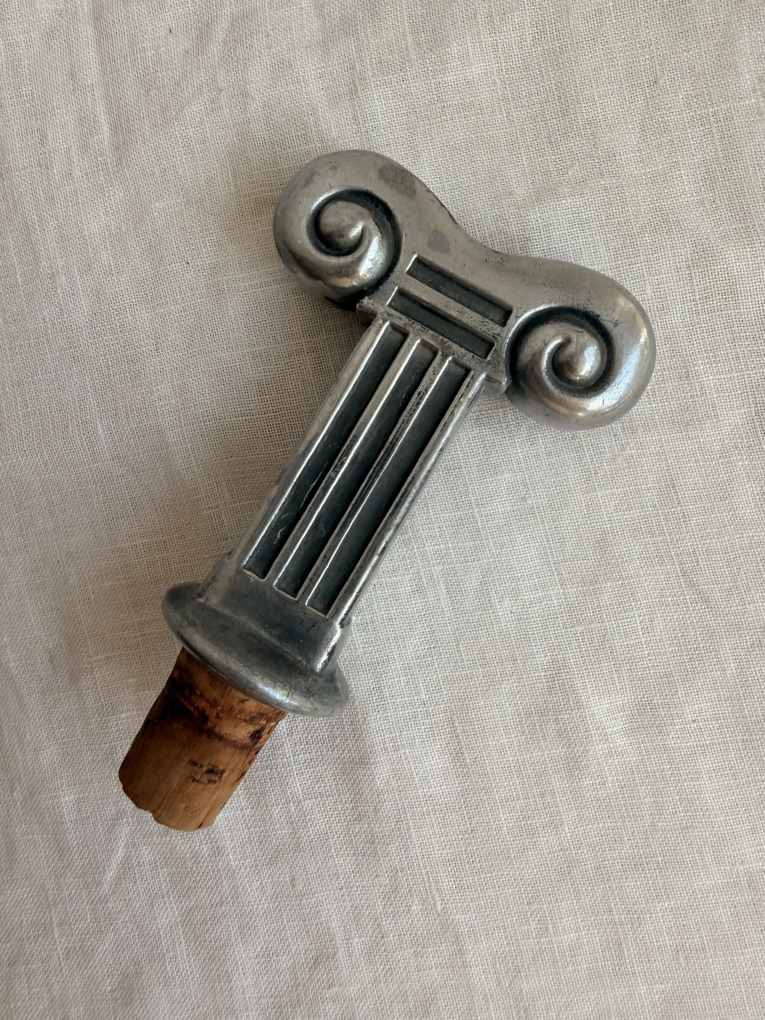 Pewter Column Cap Bottle Cork
