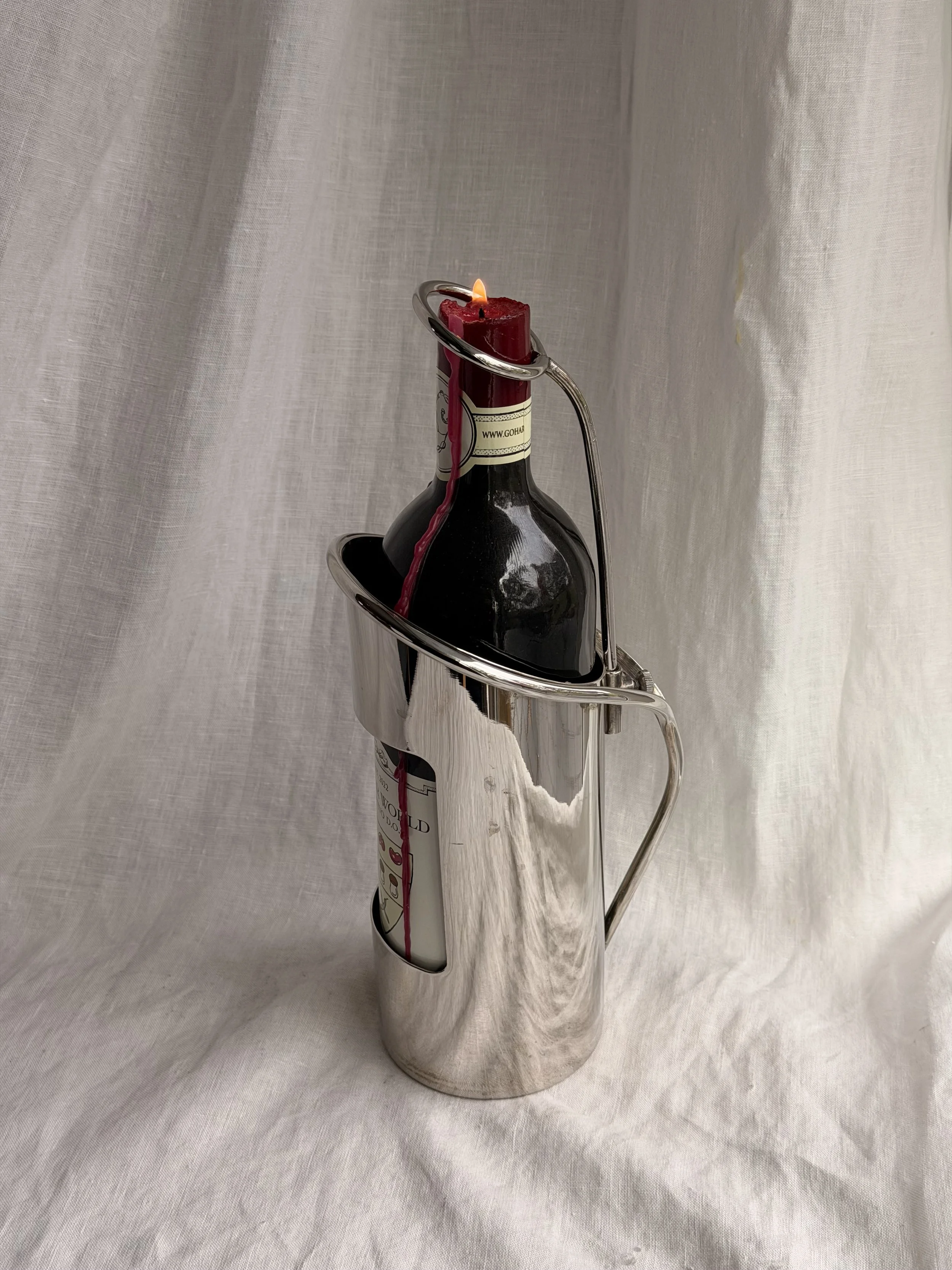 Wine Bottle Server w/ Label Window