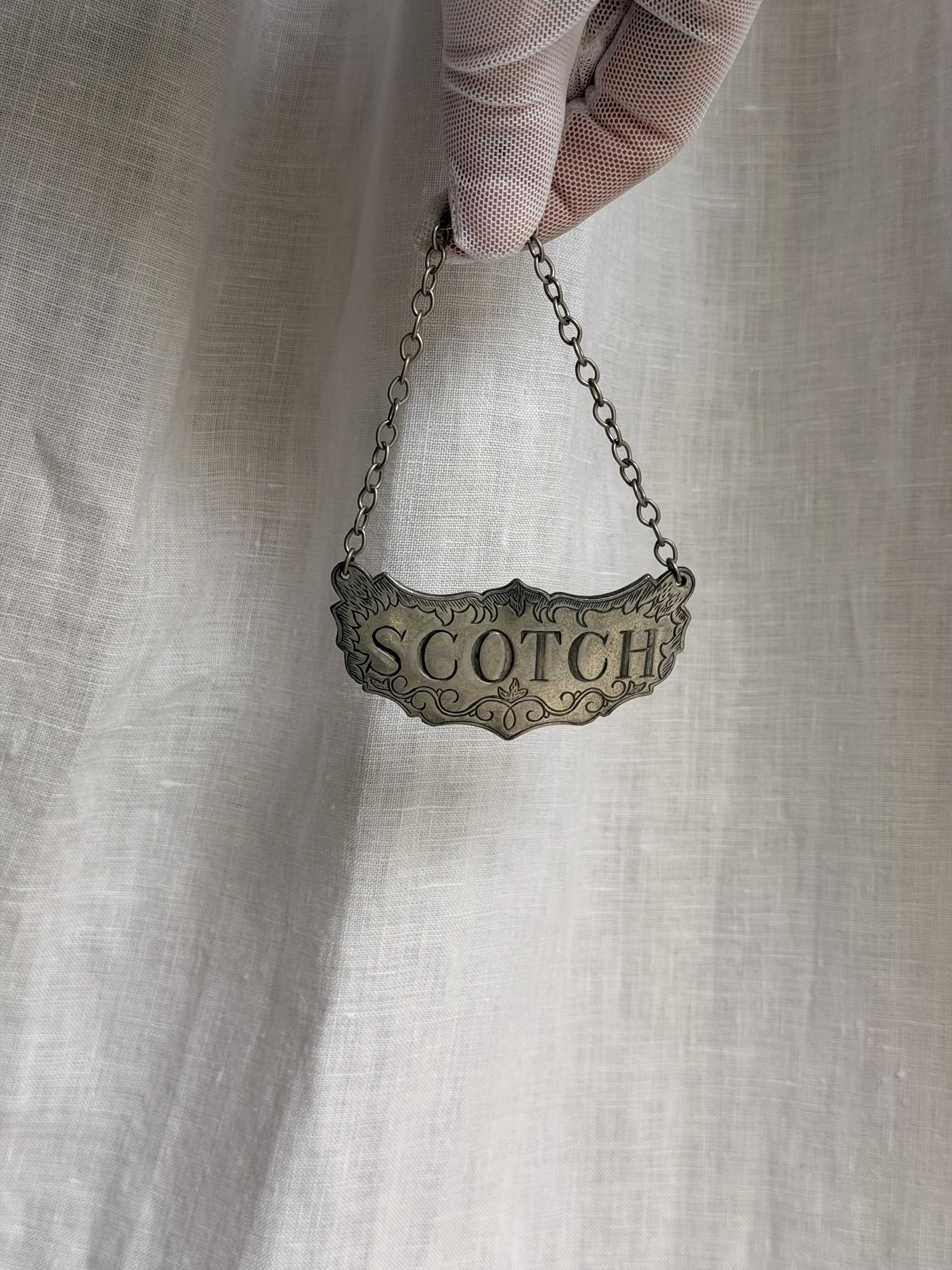 Pewter Decanter Tag - Scotch