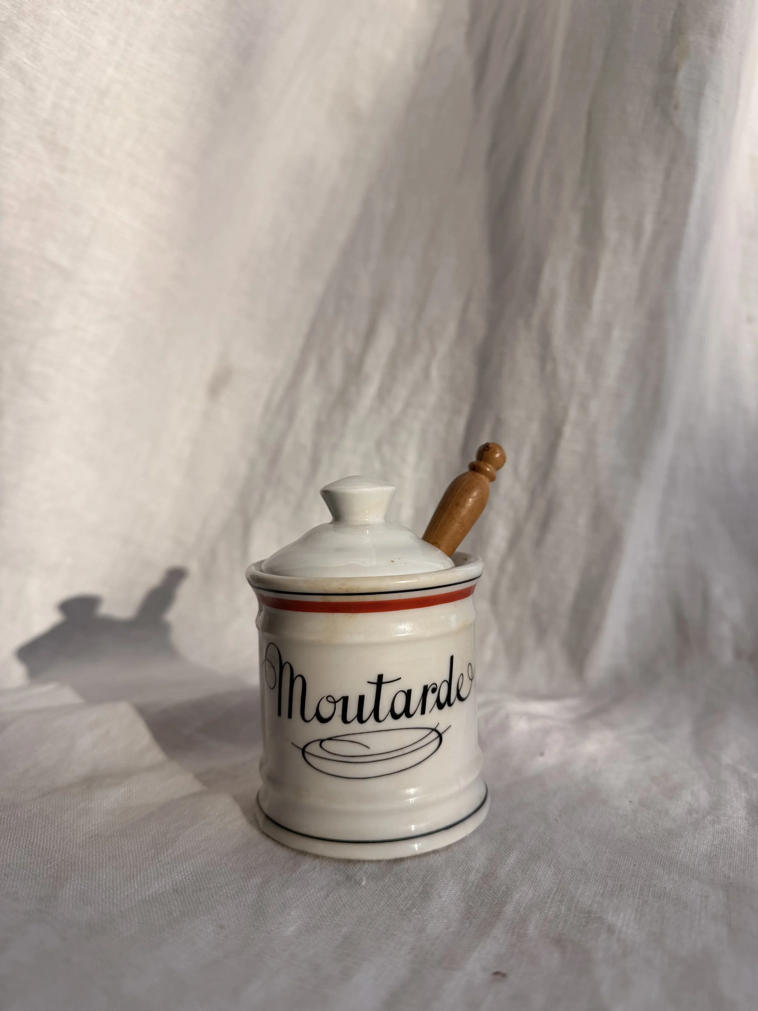 French Porcelain Mustard Jar