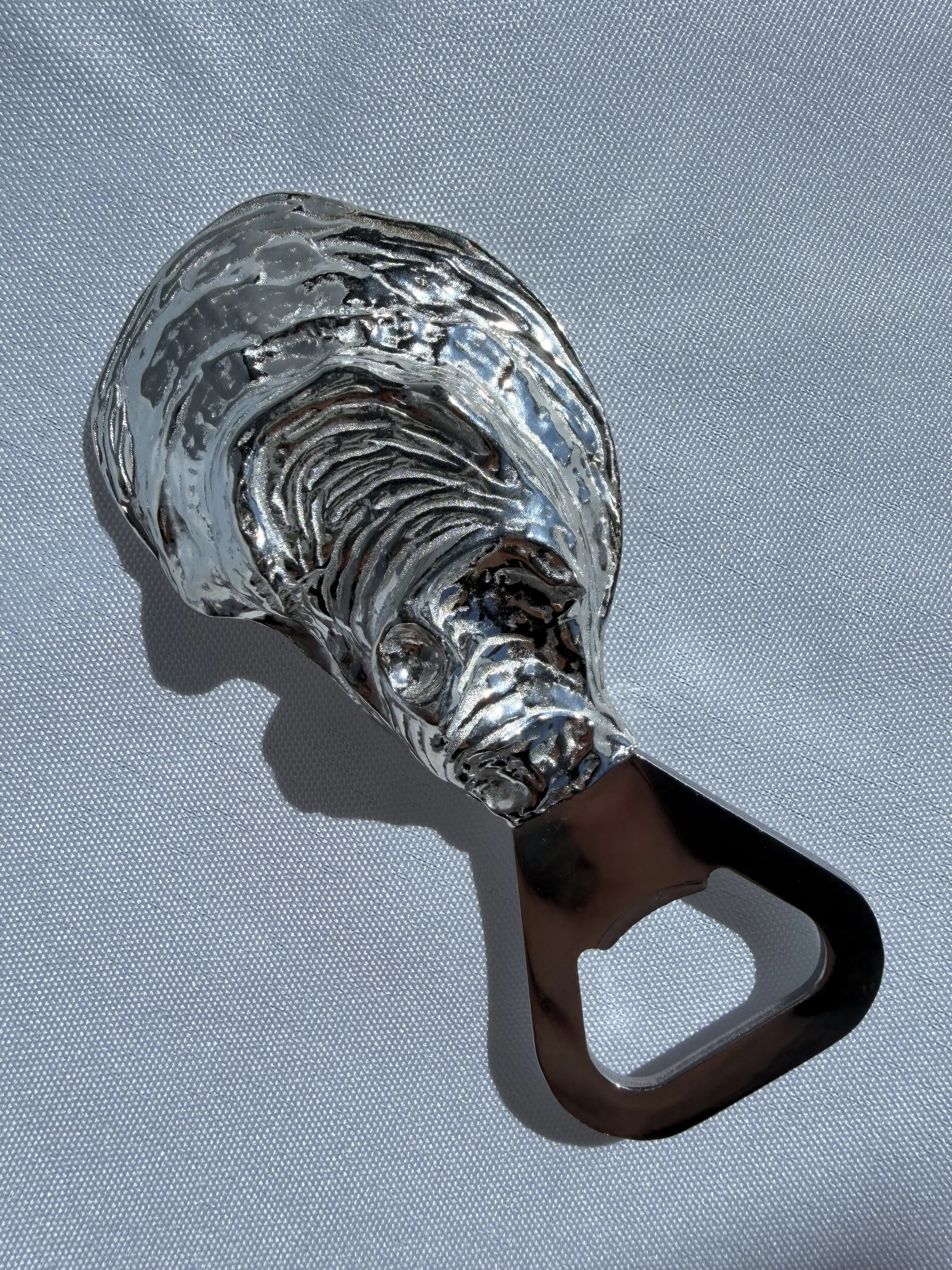 Pewter Oyster Shell Bottle Opener