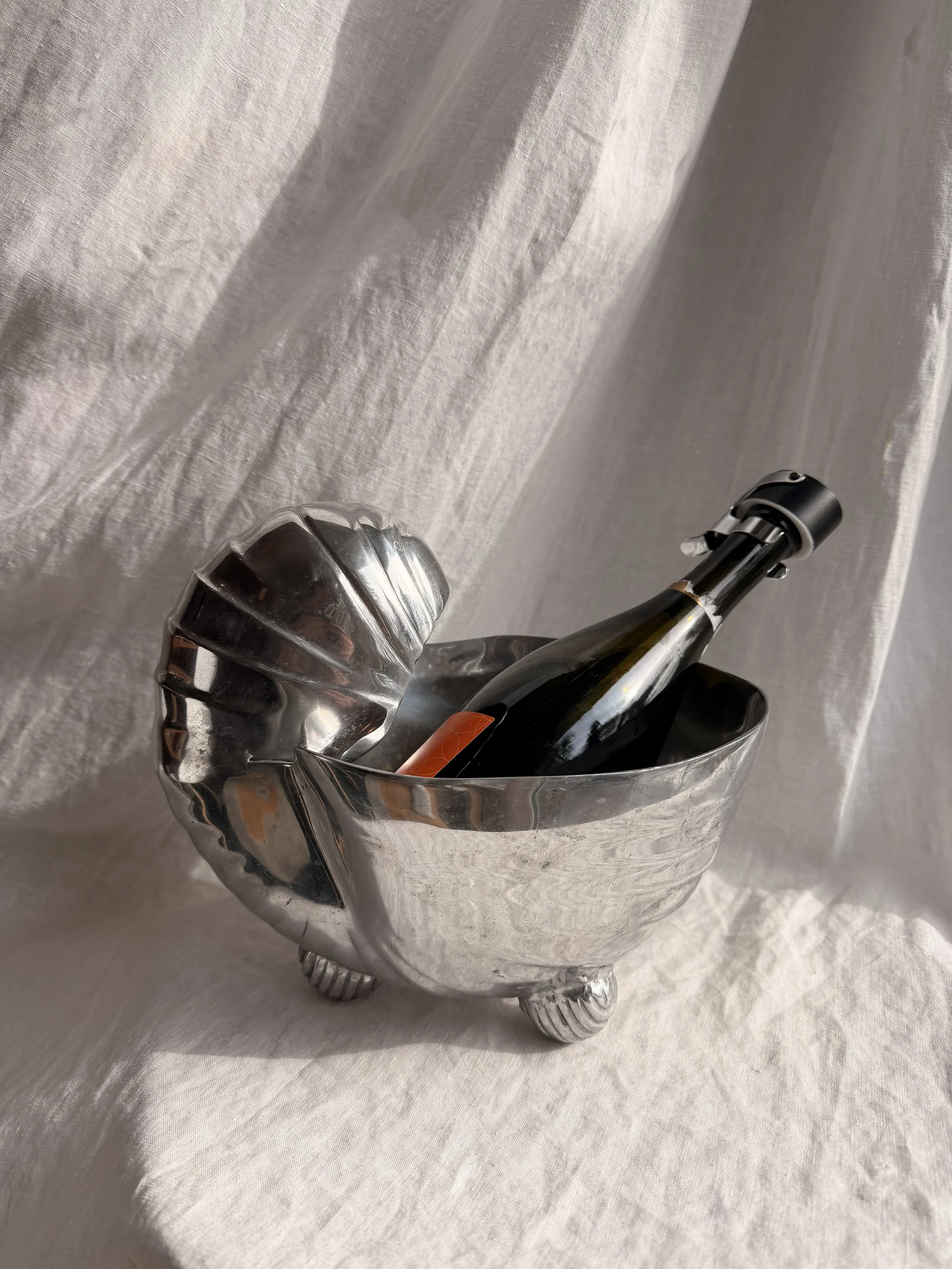 Pewter Nautilus Ice/Champagne Bucket